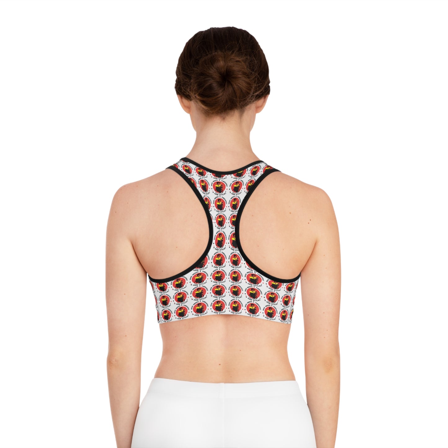 Eco-Friendly Sports Bra with Vibrant Graphic Print