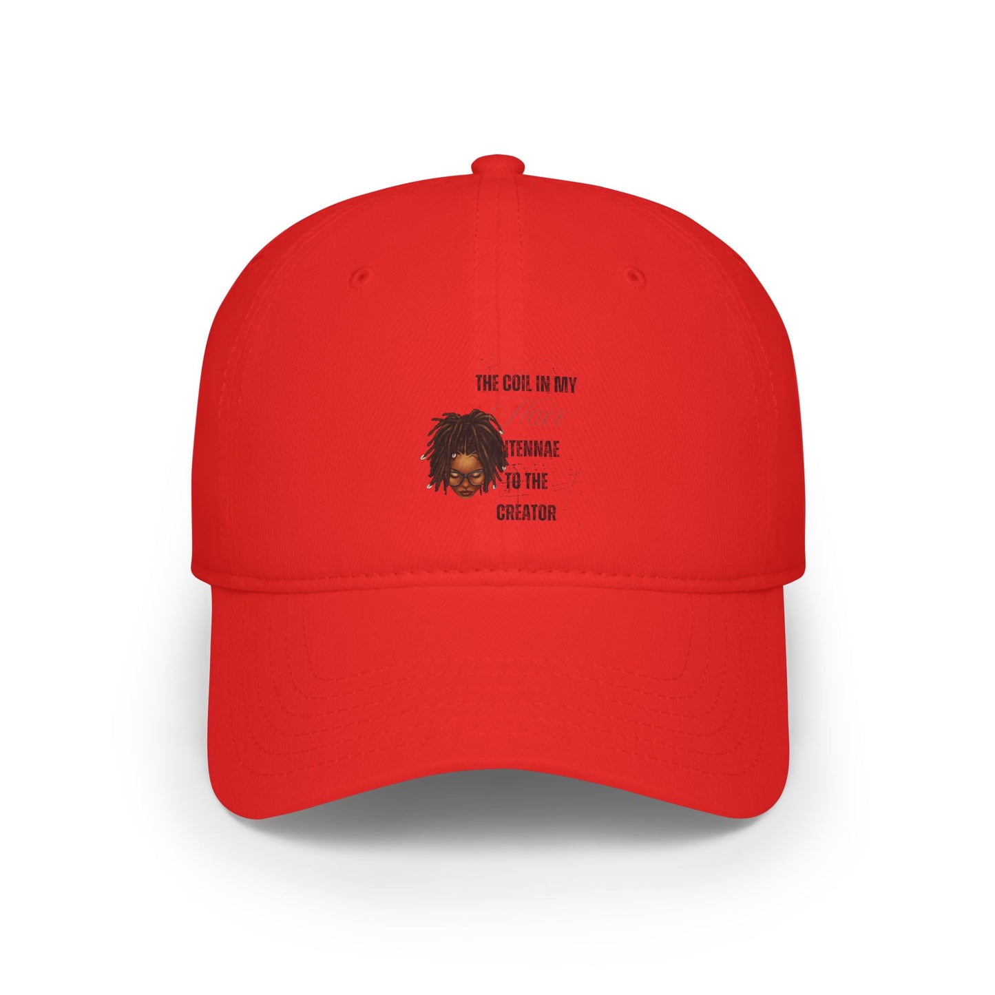 Red Low Profile Baseball Cap - 'The Coil In My Teenage Mind' Design