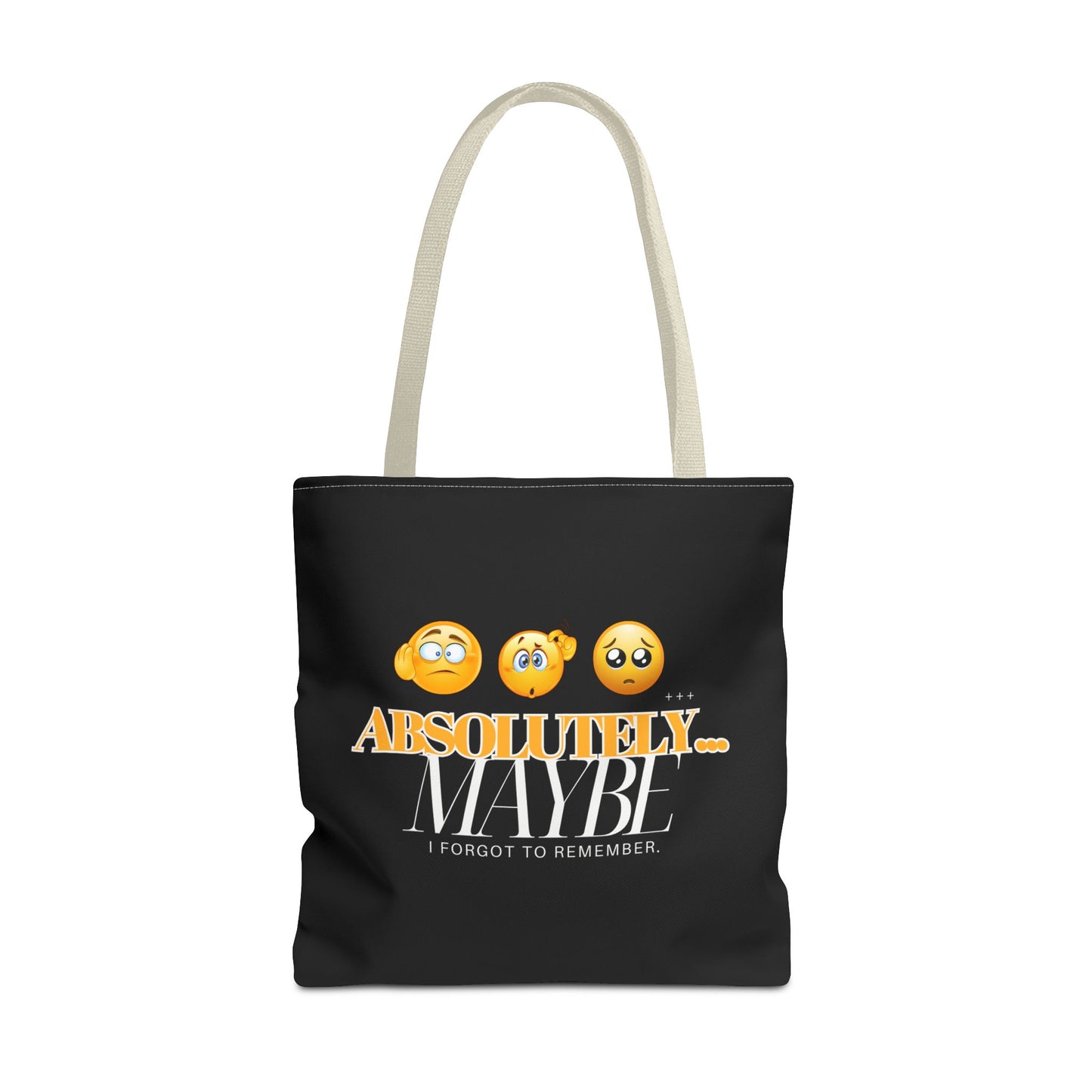 Funny Emoji Tote Bag - 'Absolutely Maybe' - Perfect for Everyday Use & Gifts
