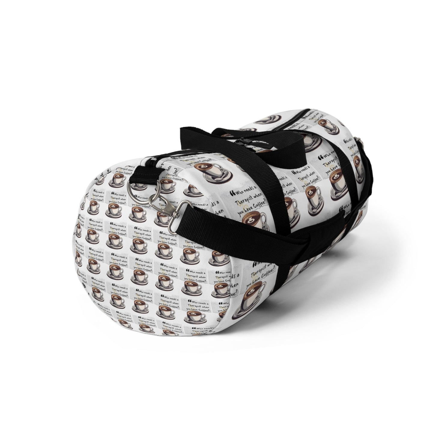 Coffee Lover's Duffel Bag - Perfect for Travel & Gym with Fun Quote