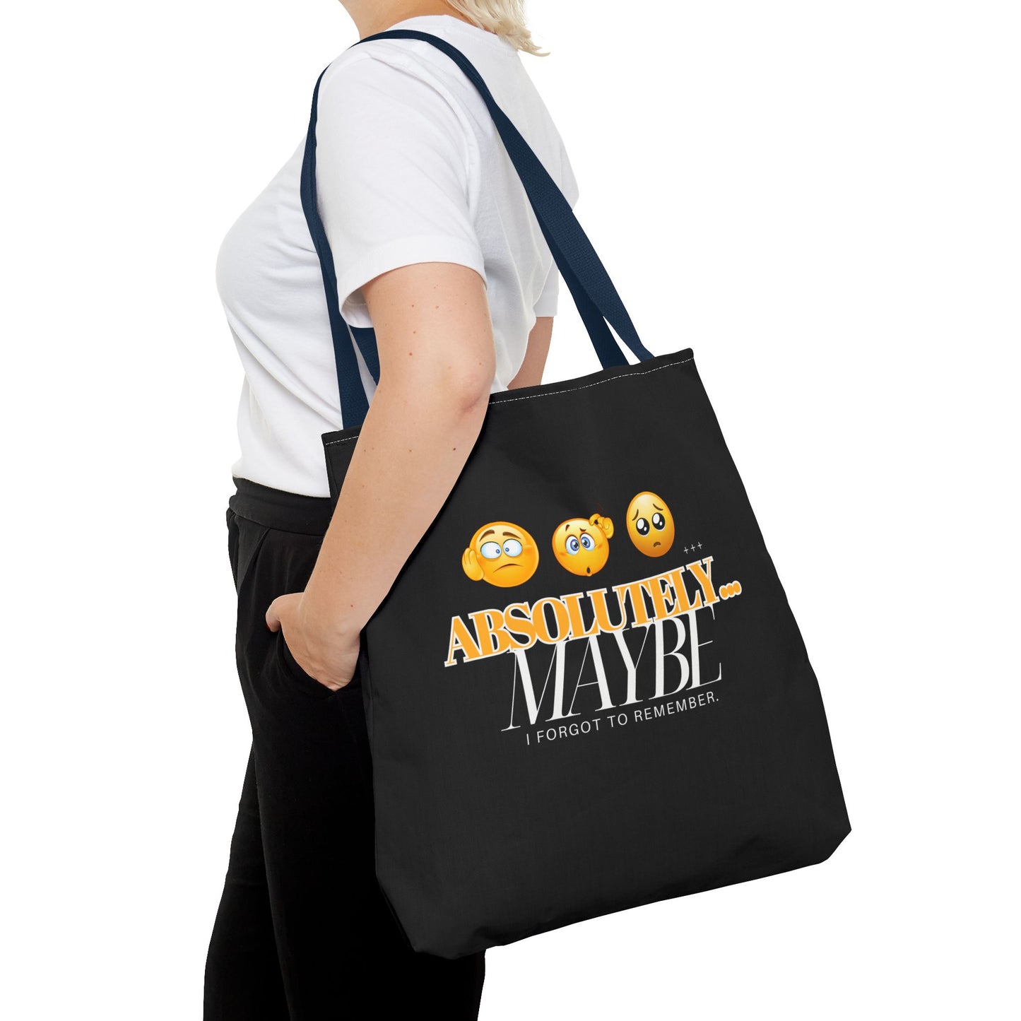 Funny Emoji Tote Bag - 'Absolutely Maybe' - Perfect for Everyday Use & Gifts