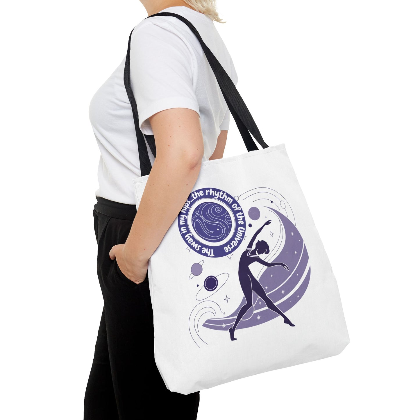 Cosmic Dance Tote Bag – Inspirational Art for Yoga Lovers