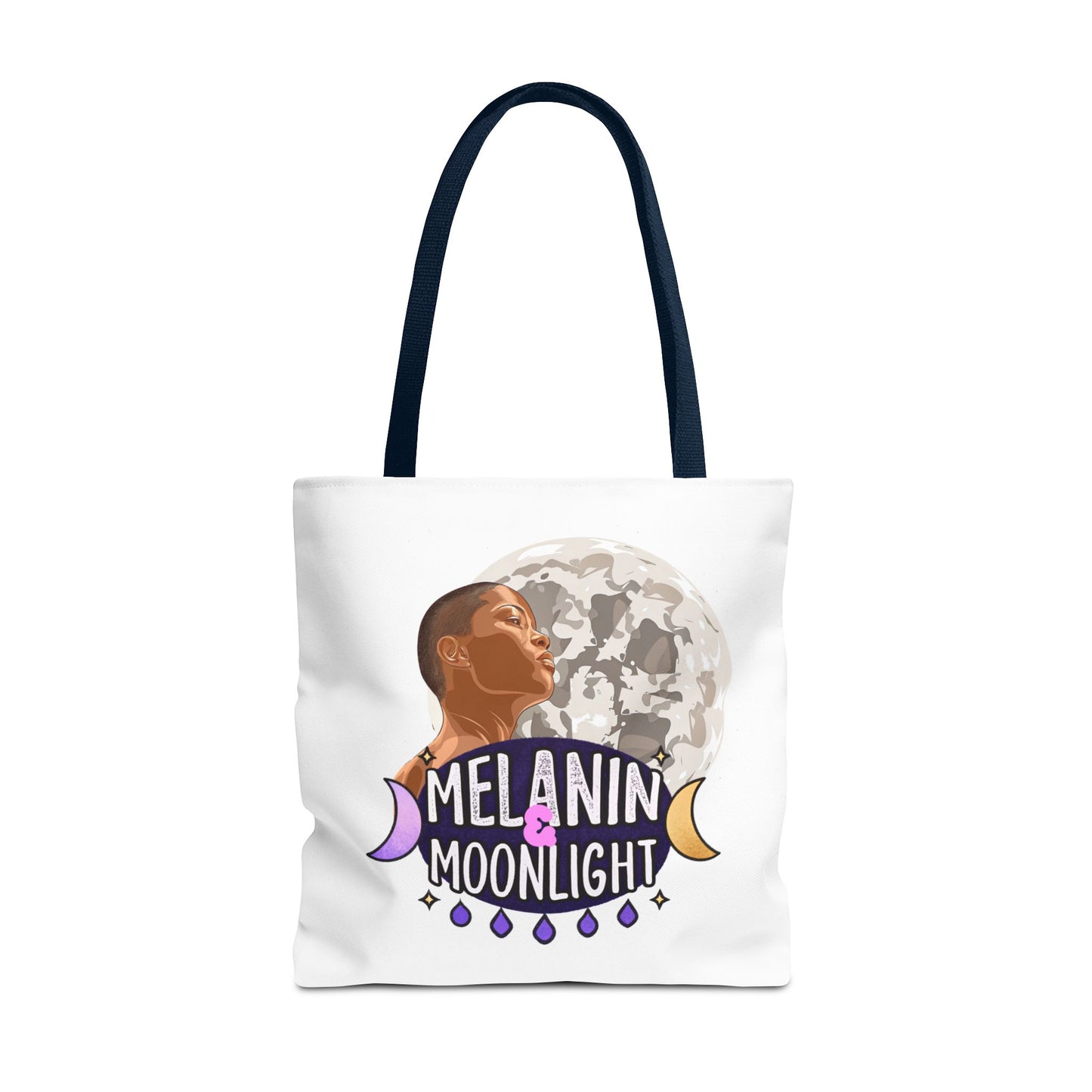Melanin & Moonlight Inspirational Tote Bag – Perfect for Everyday Use and Celebrations