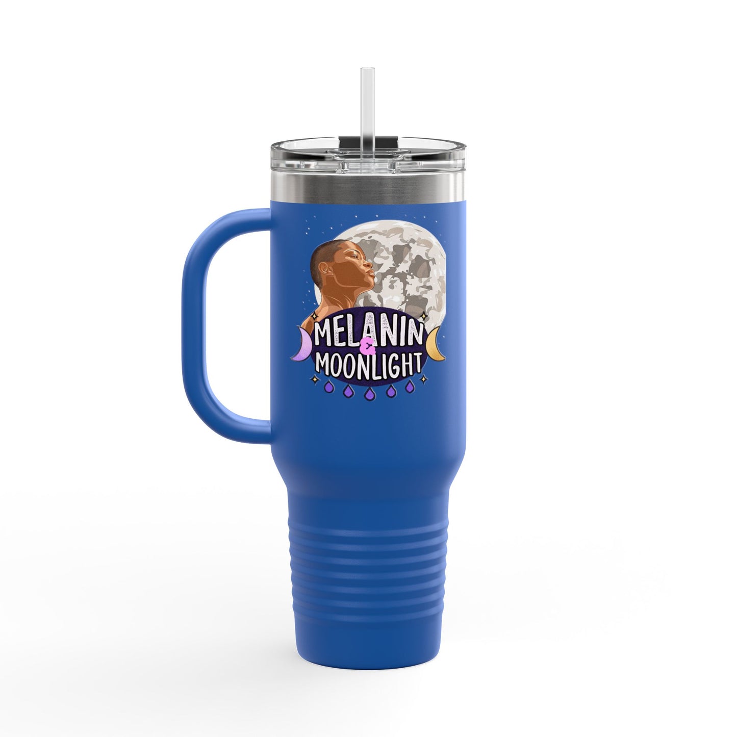 Personalized Insulated Travel Mug - 40oz Moonlight Design