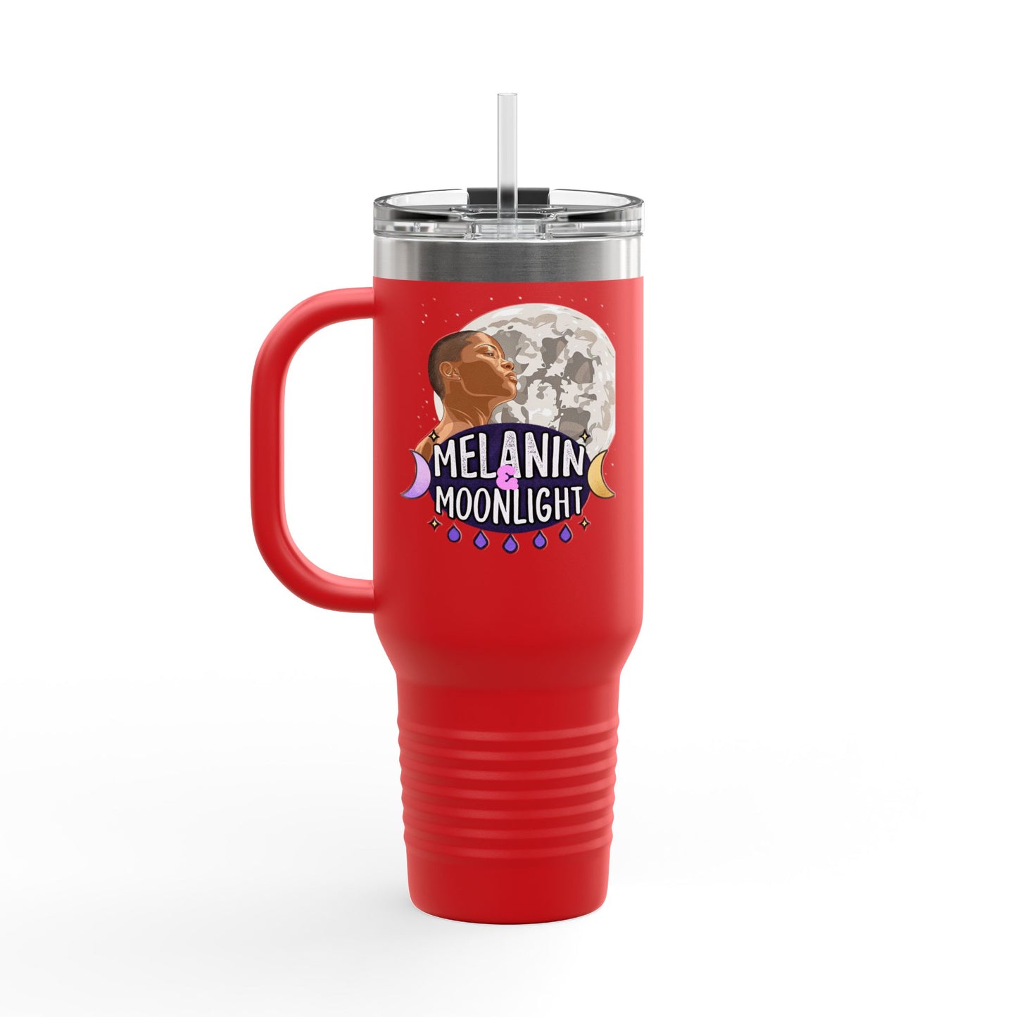 Personalized Insulated Travel Mug - 40oz Moonlight Design