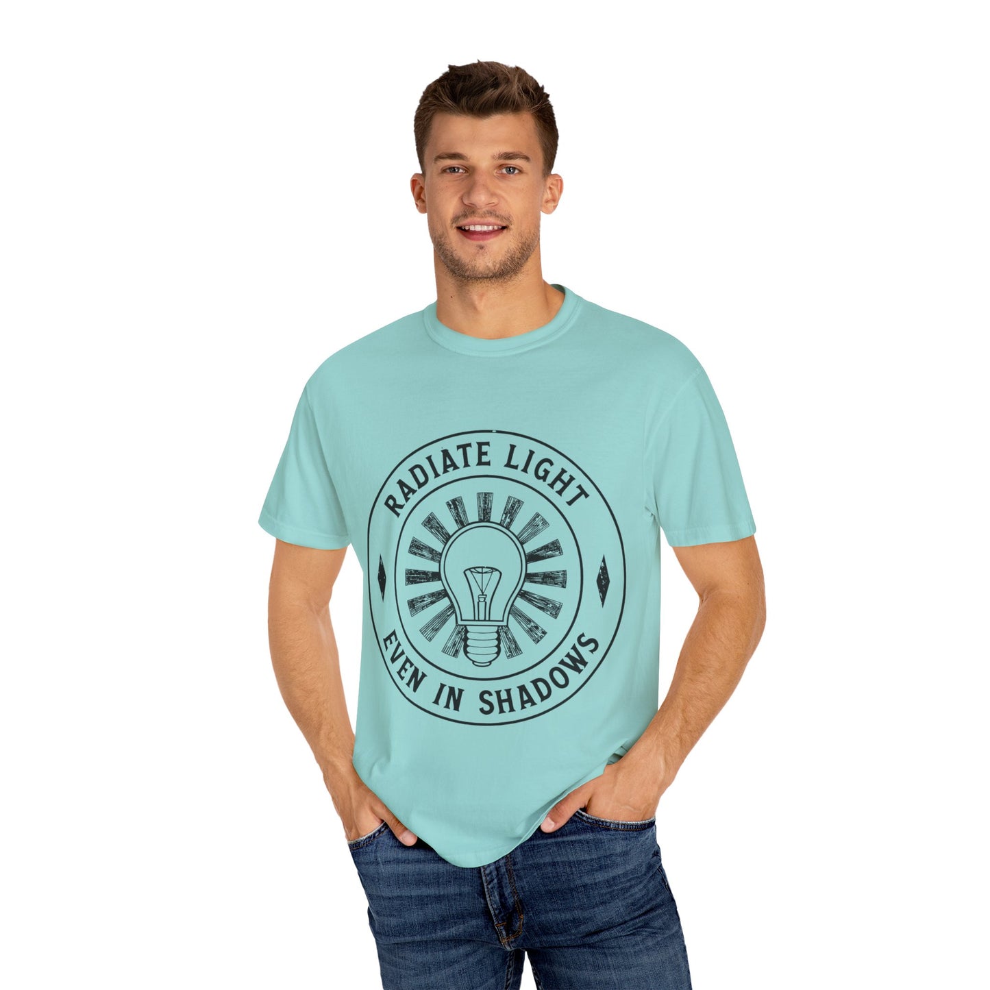 Radiate Light Unisex Garment-Dyed T-Shirt - Inspirational Graphic Tee