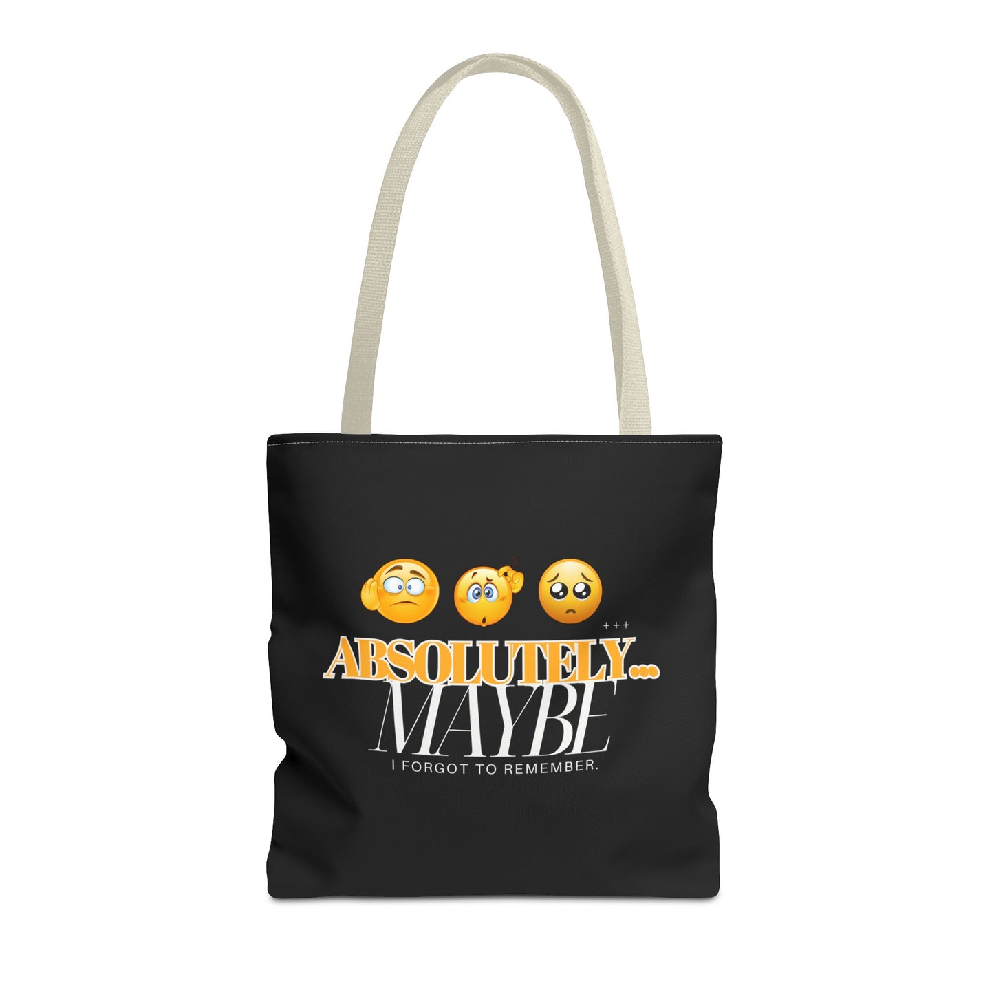 Funny Emoji Tote Bag - 'Absolutely Maybe' - Perfect for Everyday Use & Gifts