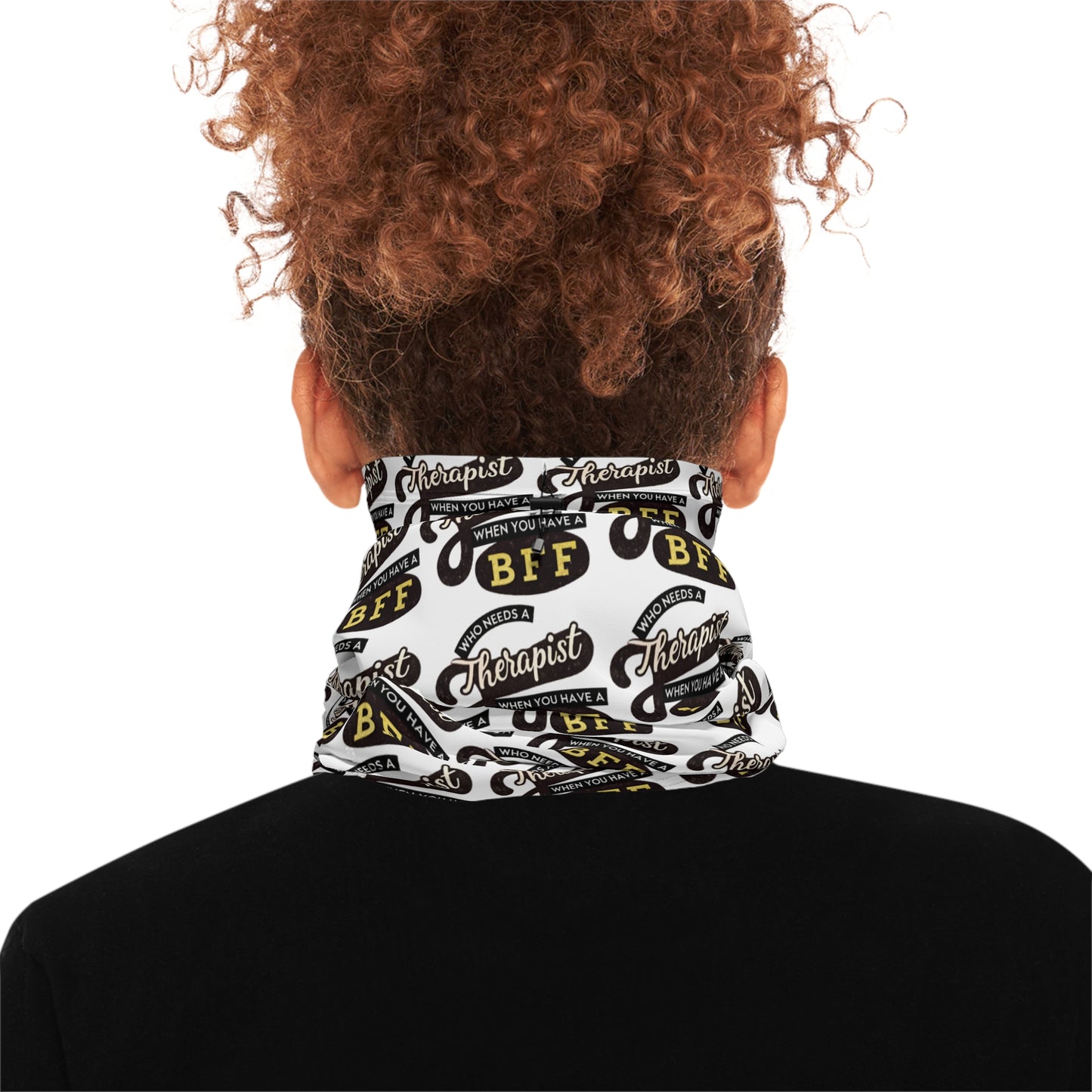 Funny Therapist BFF Neck Gaiter with Drawstring - Winter Fashion Accessory