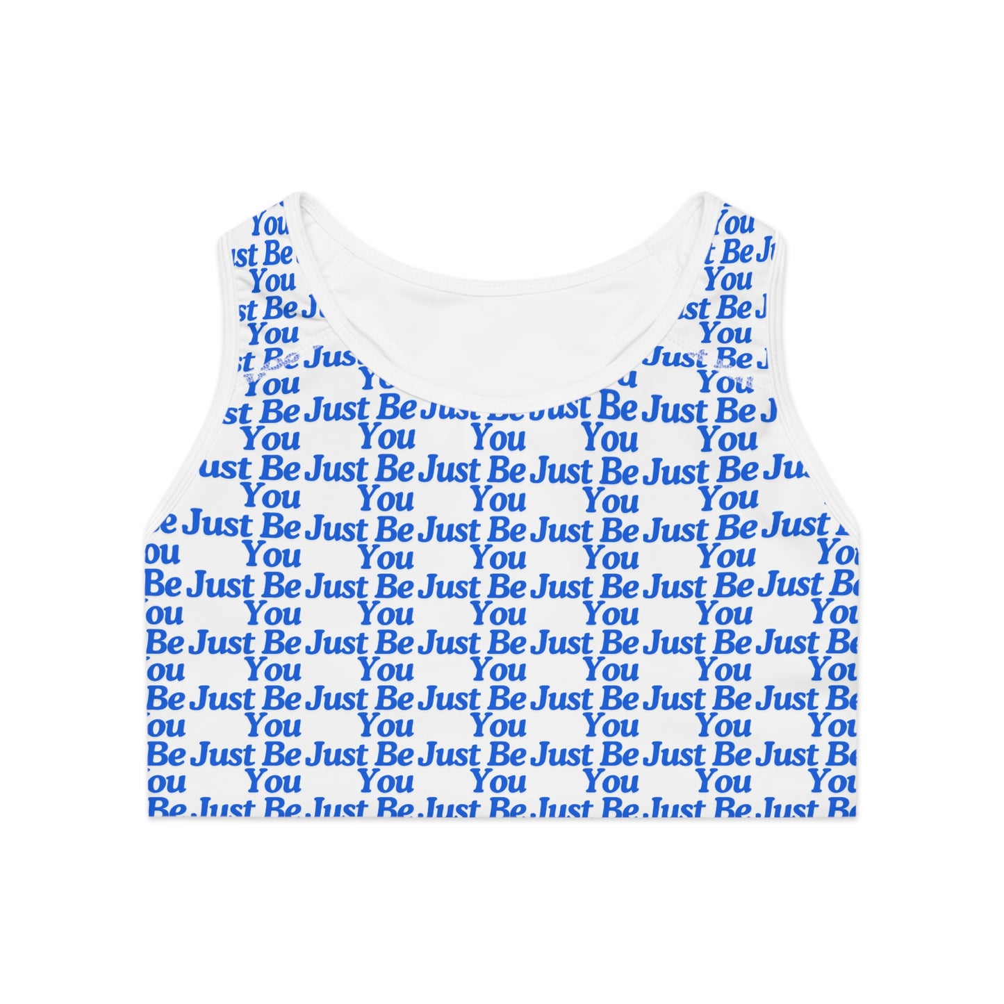 Empowering Sports Bra - 'Be Just You' Motivational Activewear
