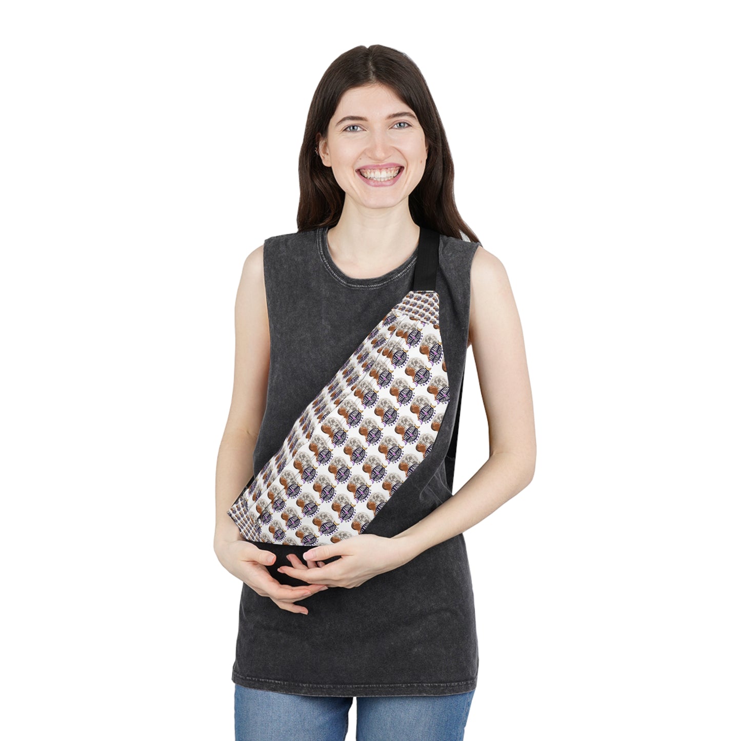 Stylish Large Fanny Pack with Fun Print - Perfect for Festivals & Everyday Use
