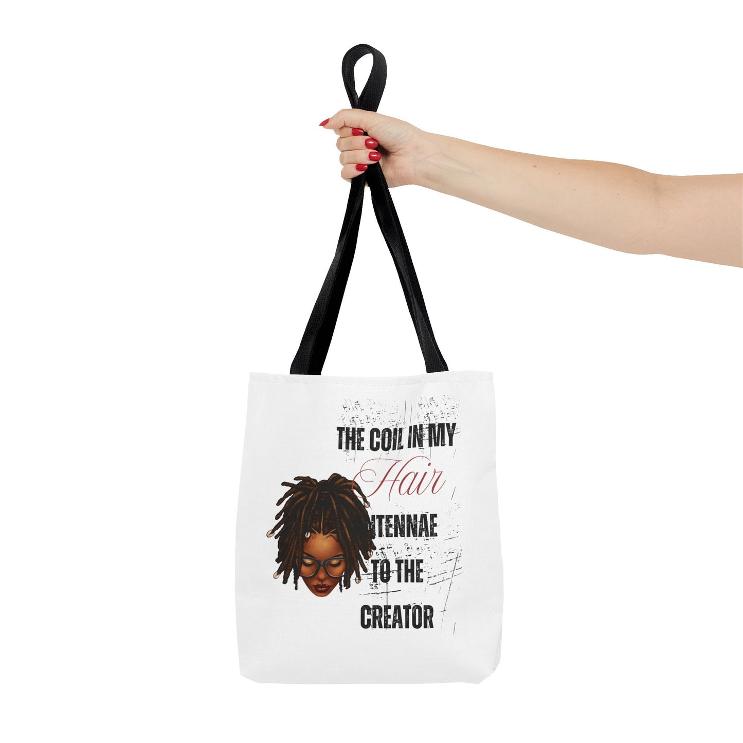 Empowering Black Hair Tote Bag - 'The Coil in My Hair' Design