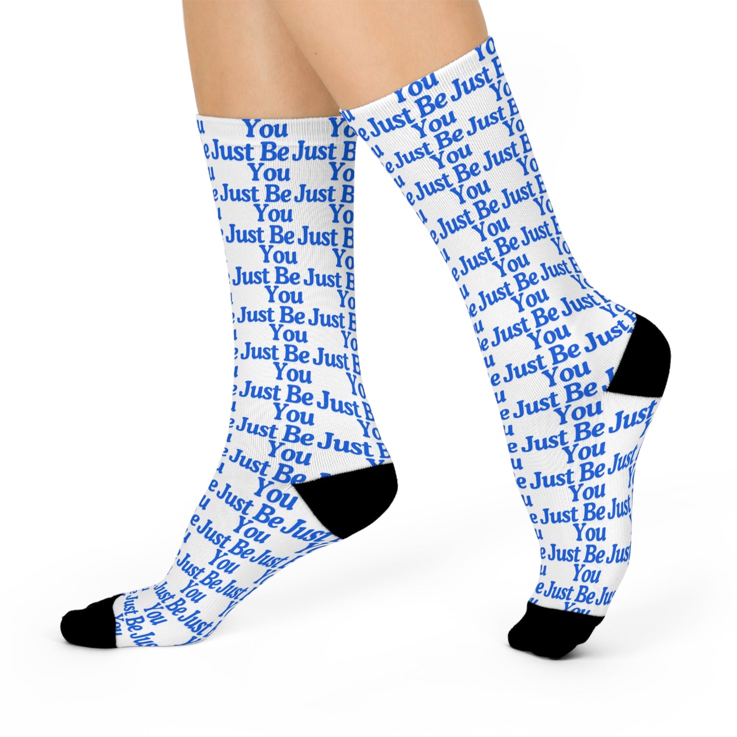 Inspirational Cushioned Crew Socks - "Just Be You" - Motivational Gift for Self-Love and Confidence