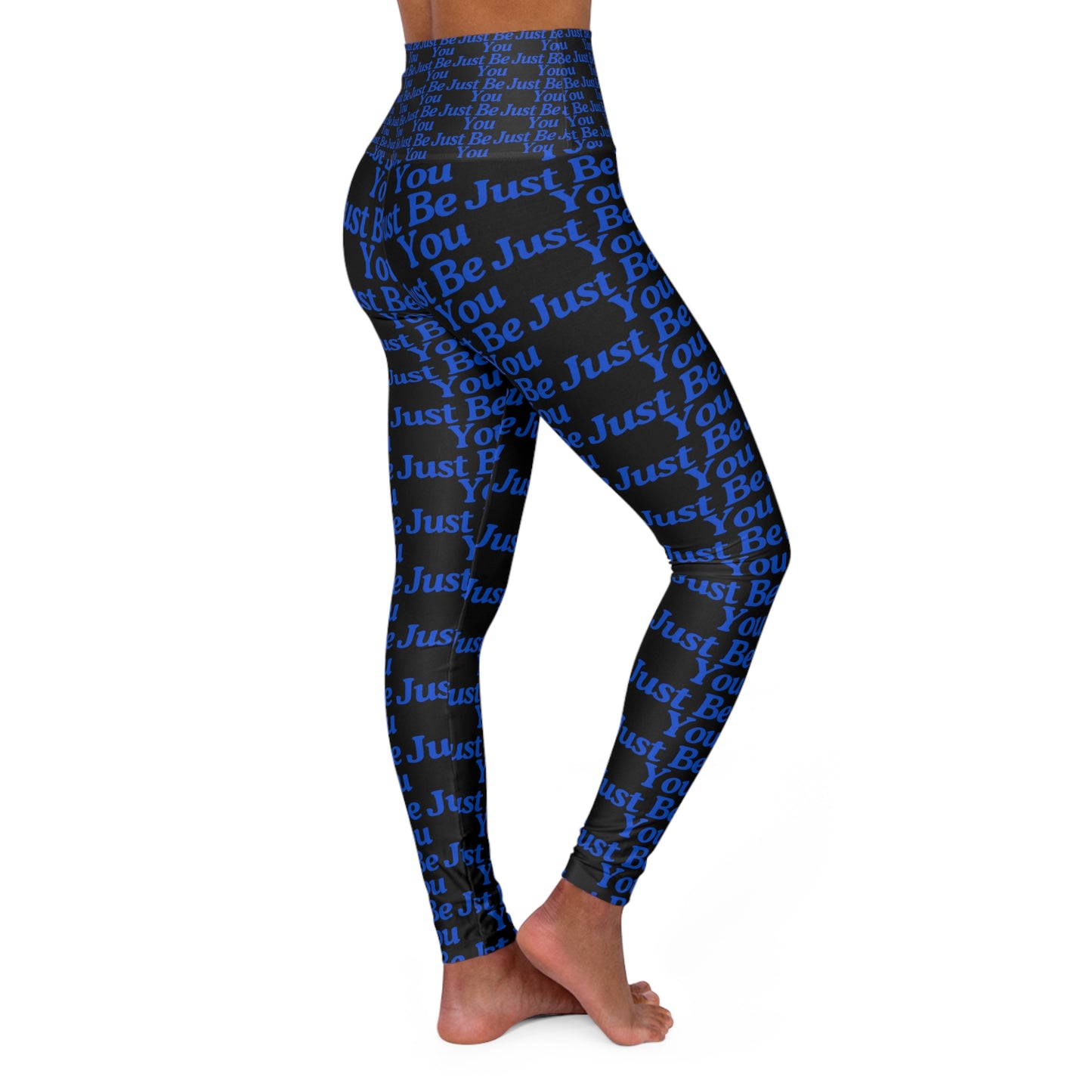 Motivational High Waisted Yoga Leggings – Just Be You
