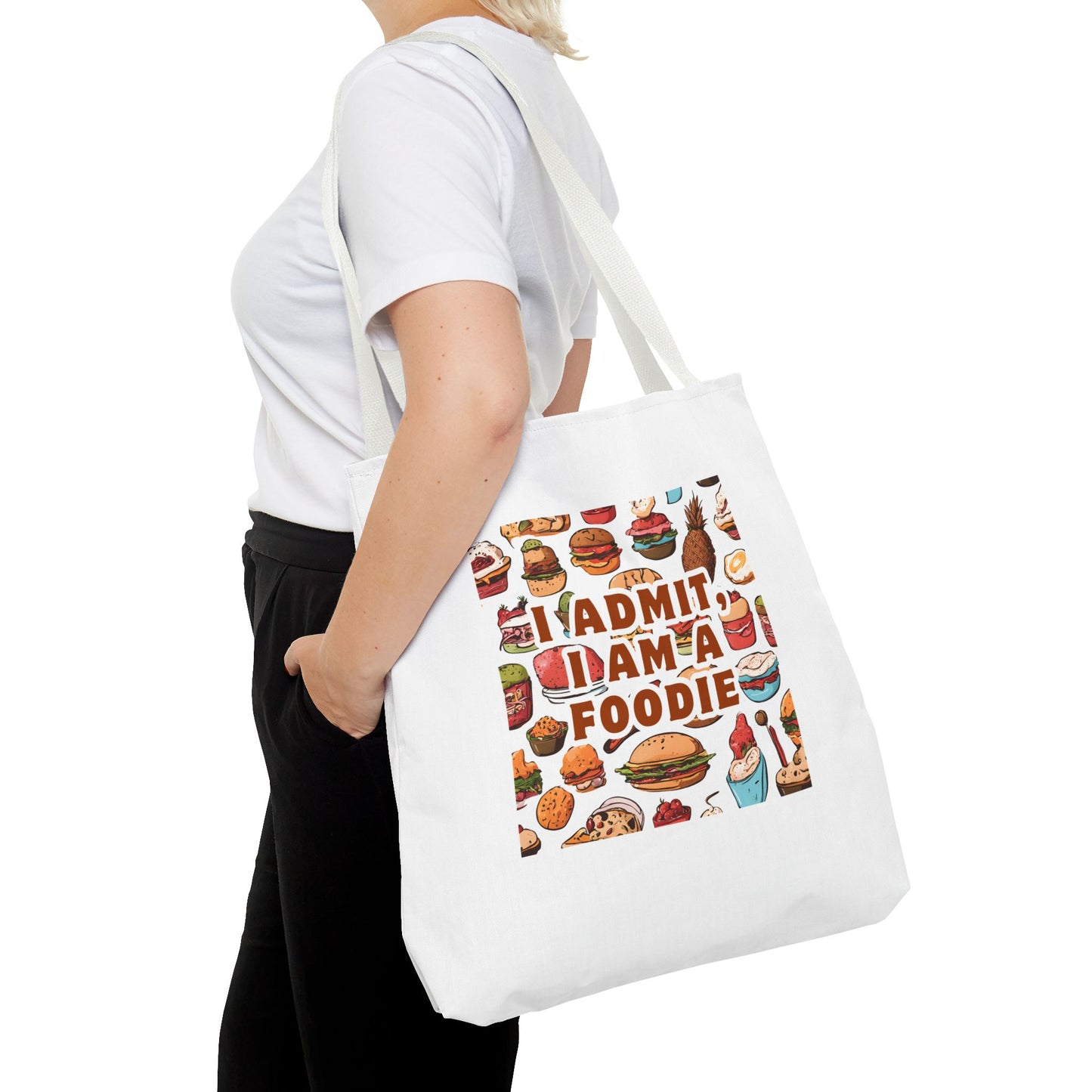 Foodie Tote Bag - 'I Admit I Am A Foodie' Canvas Bag for Food Lovers and Chefs
