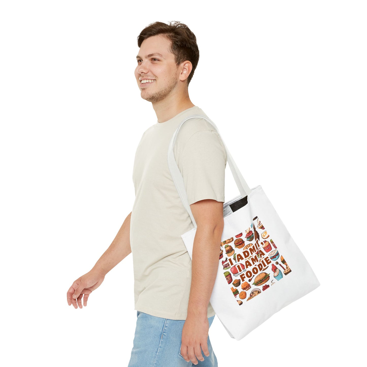 Foodie Tote Bag - 'I Admit I Am A Foodie' Canvas Bag for Food Lovers and Chefs