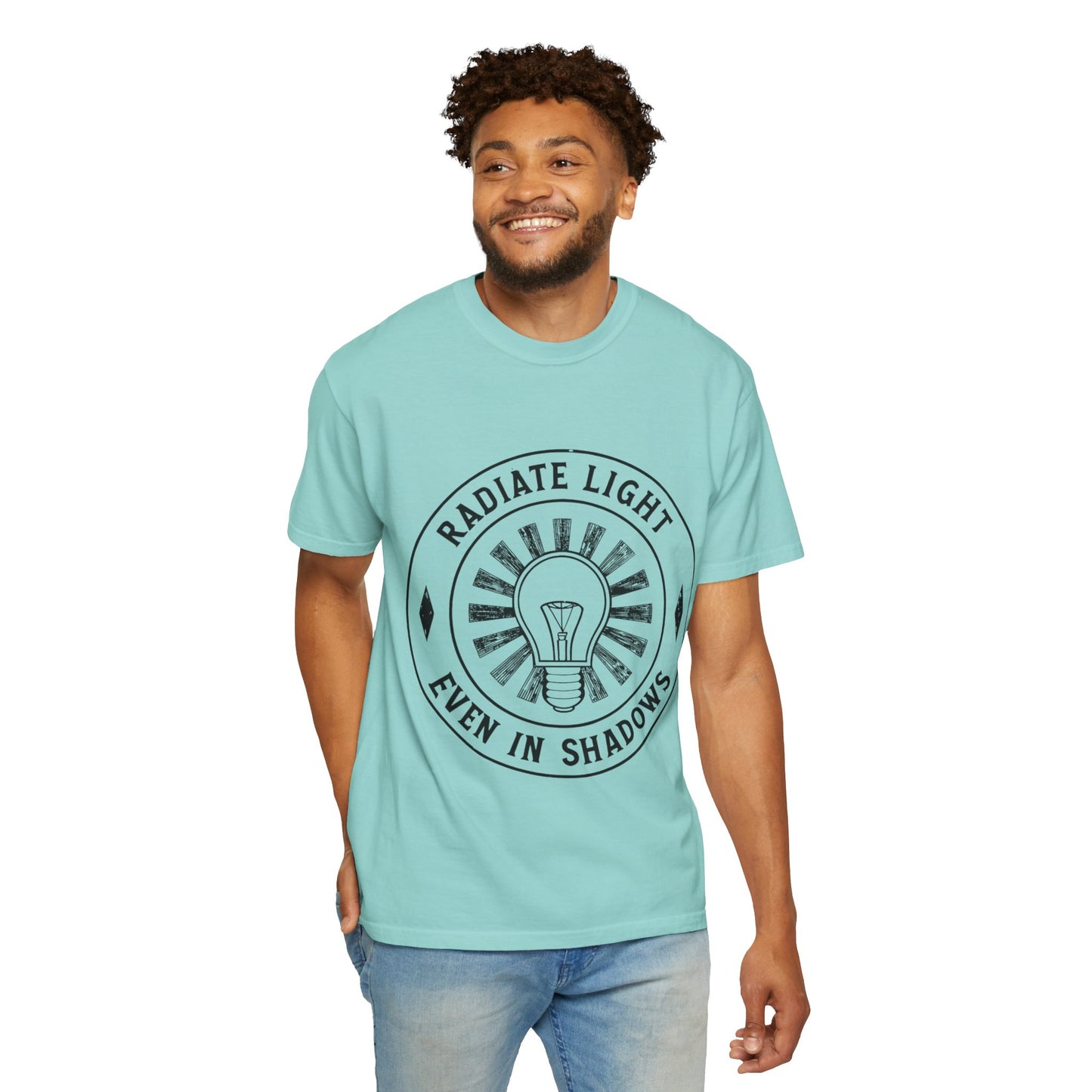 Radiate Light Unisex Garment-Dyed T-Shirt - Inspirational Graphic Tee