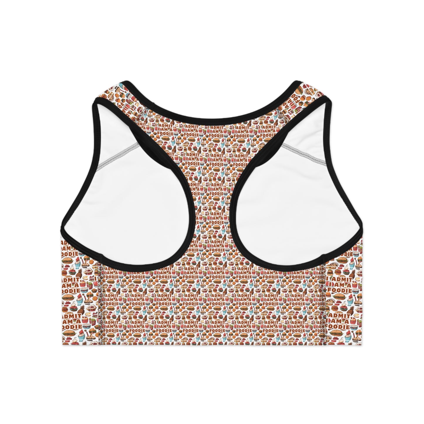 Admit One Sports Bra - Fun & Playful Design for Active Lifestyle