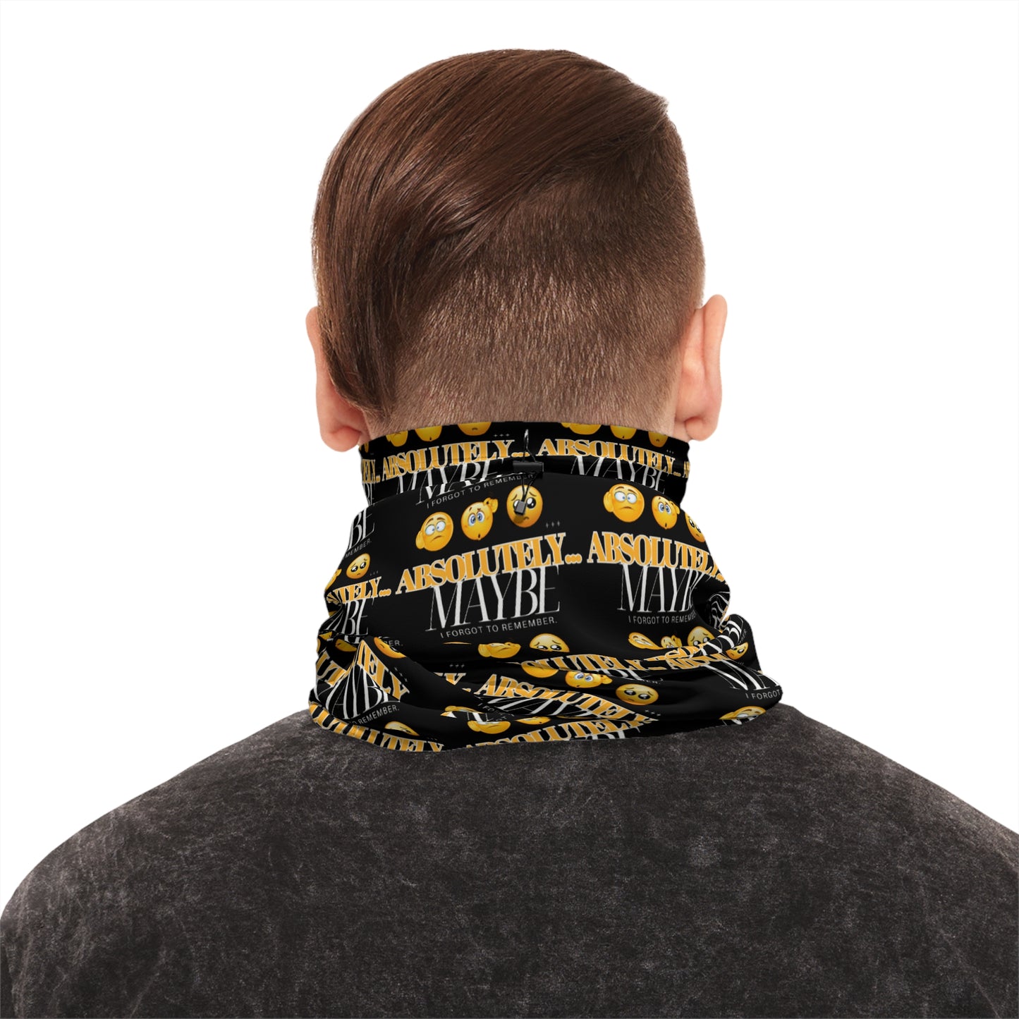 Fun Winter Neck Gaiter with Drawstring - Stylish Warmth for Outdoor Adventures