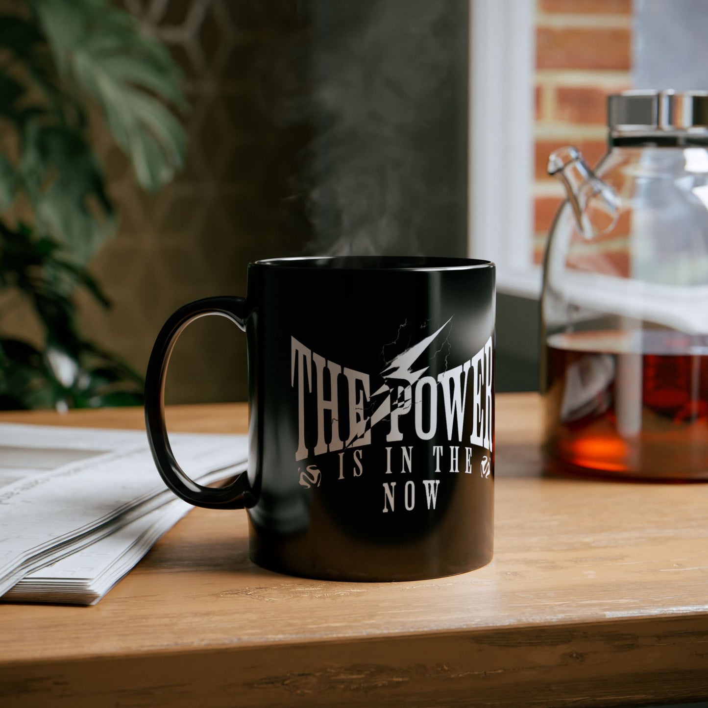Empowering Black Mug - "The Power is in the Now" - 11oz & 15oz