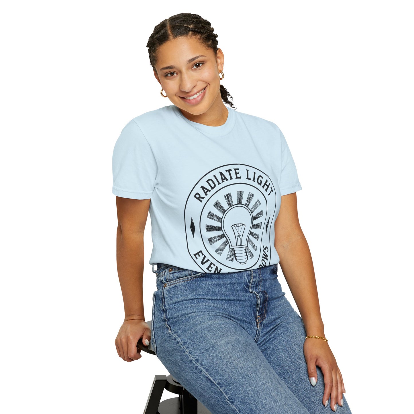 Radiate Light Unisex Garment-Dyed T-Shirt - Inspirational Graphic Tee