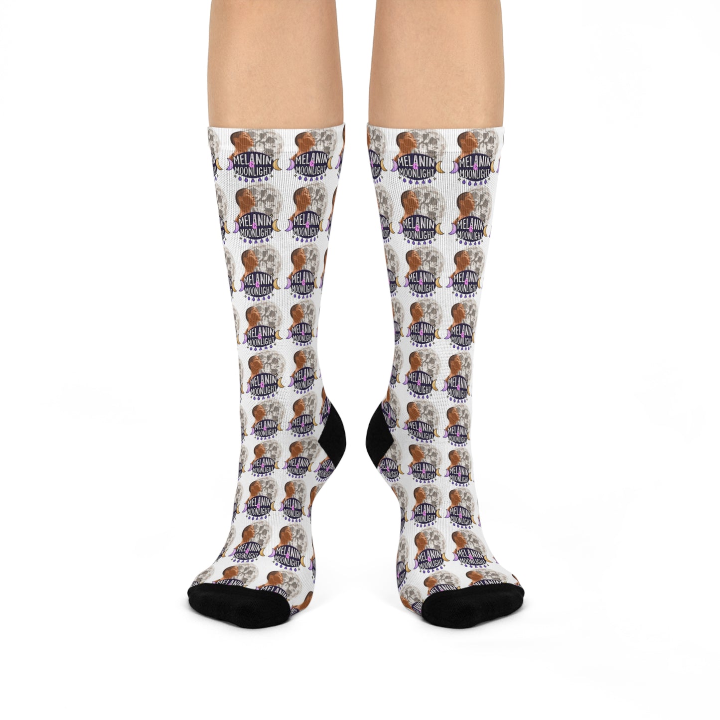 Melanin Magic Cushioned Crew Socks - Stylish Comfort for Celebrating Diversity