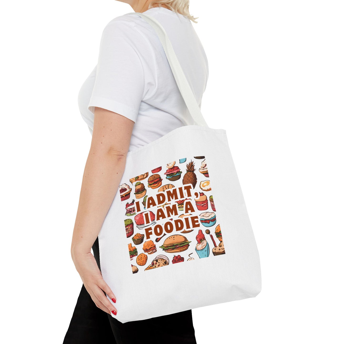 Foodie Tote Bag - 'I Admit I Am A Foodie' Canvas Bag for Food Lovers and Chefs