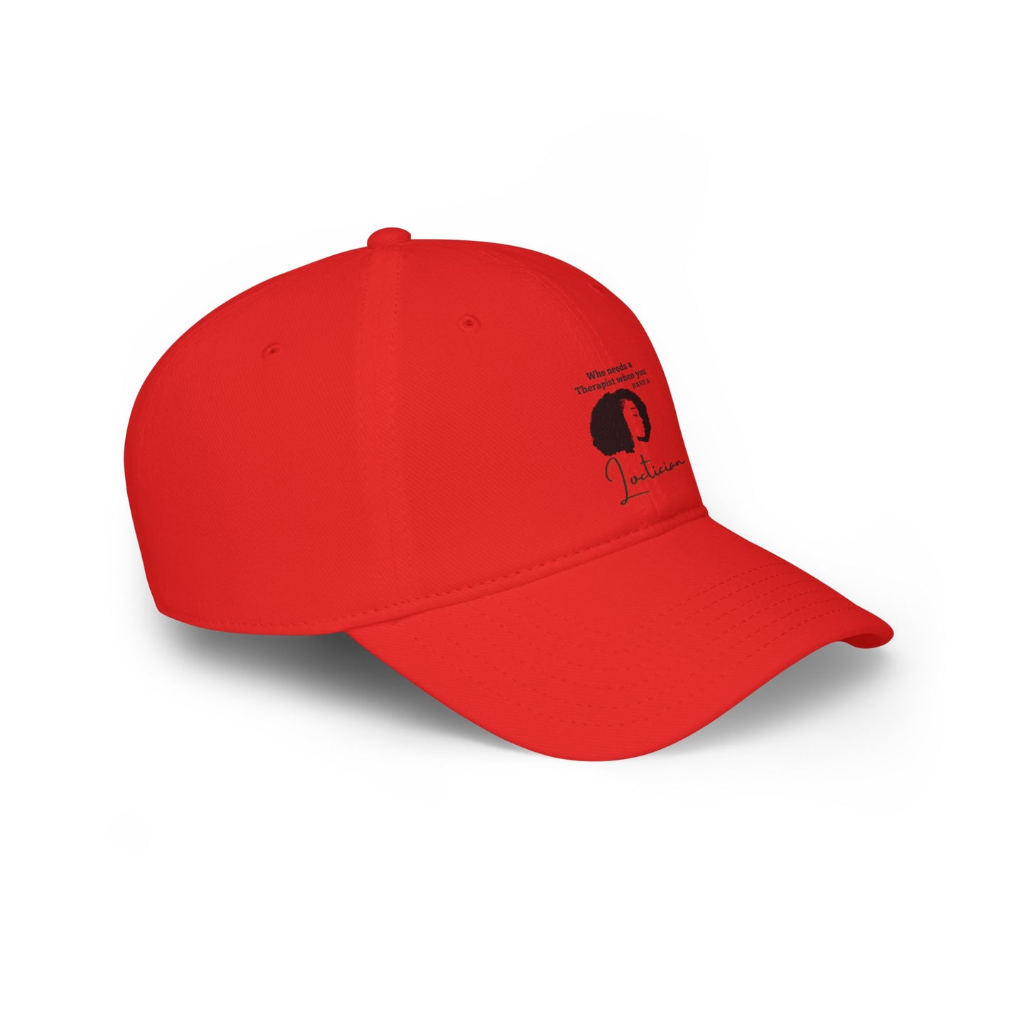 Therapist Joke Low Profile Baseball Cap - Red Cap for Mental Health Awareness