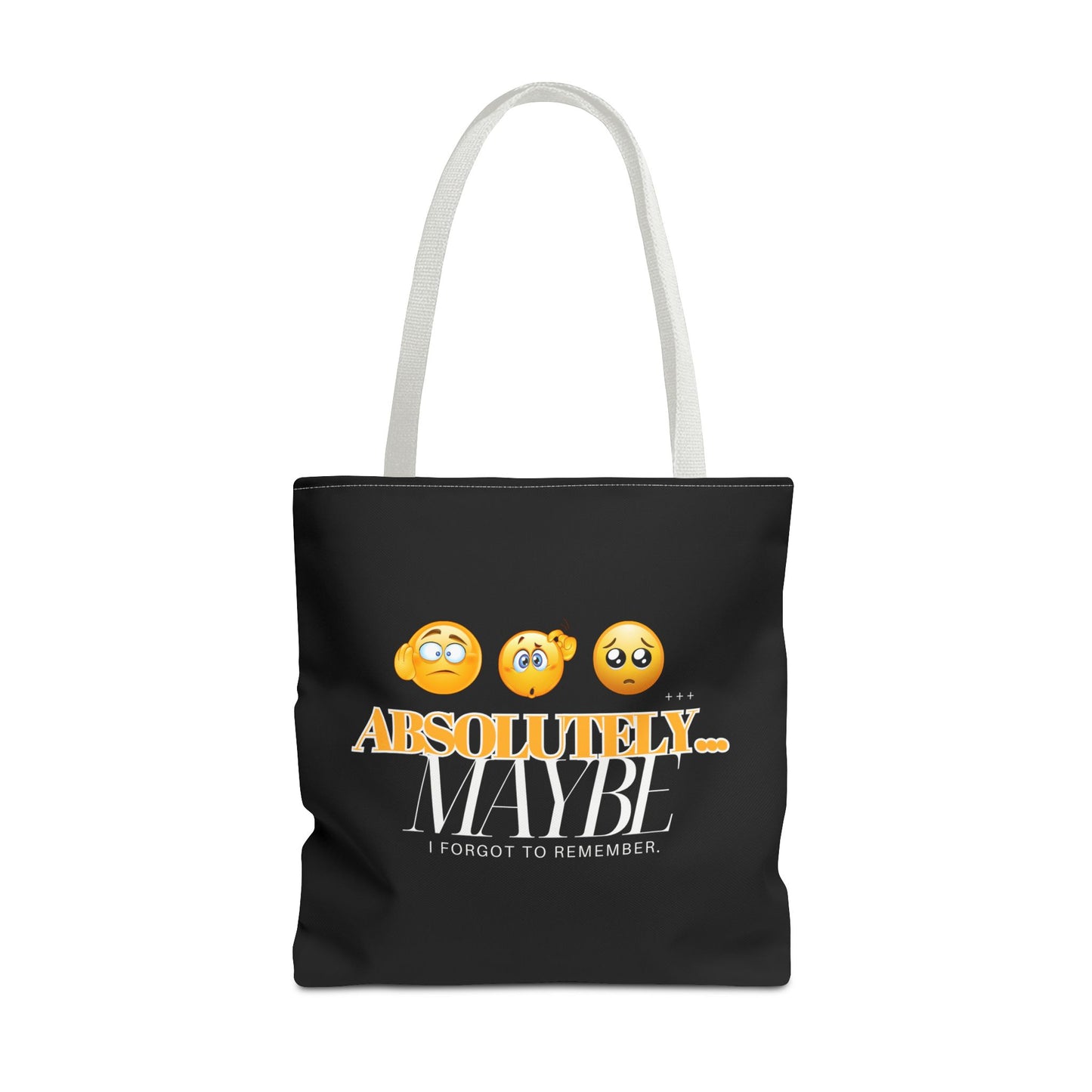 Funny Emoji Tote Bag - 'Absolutely Maybe' - Perfect for Everyday Use & Gifts