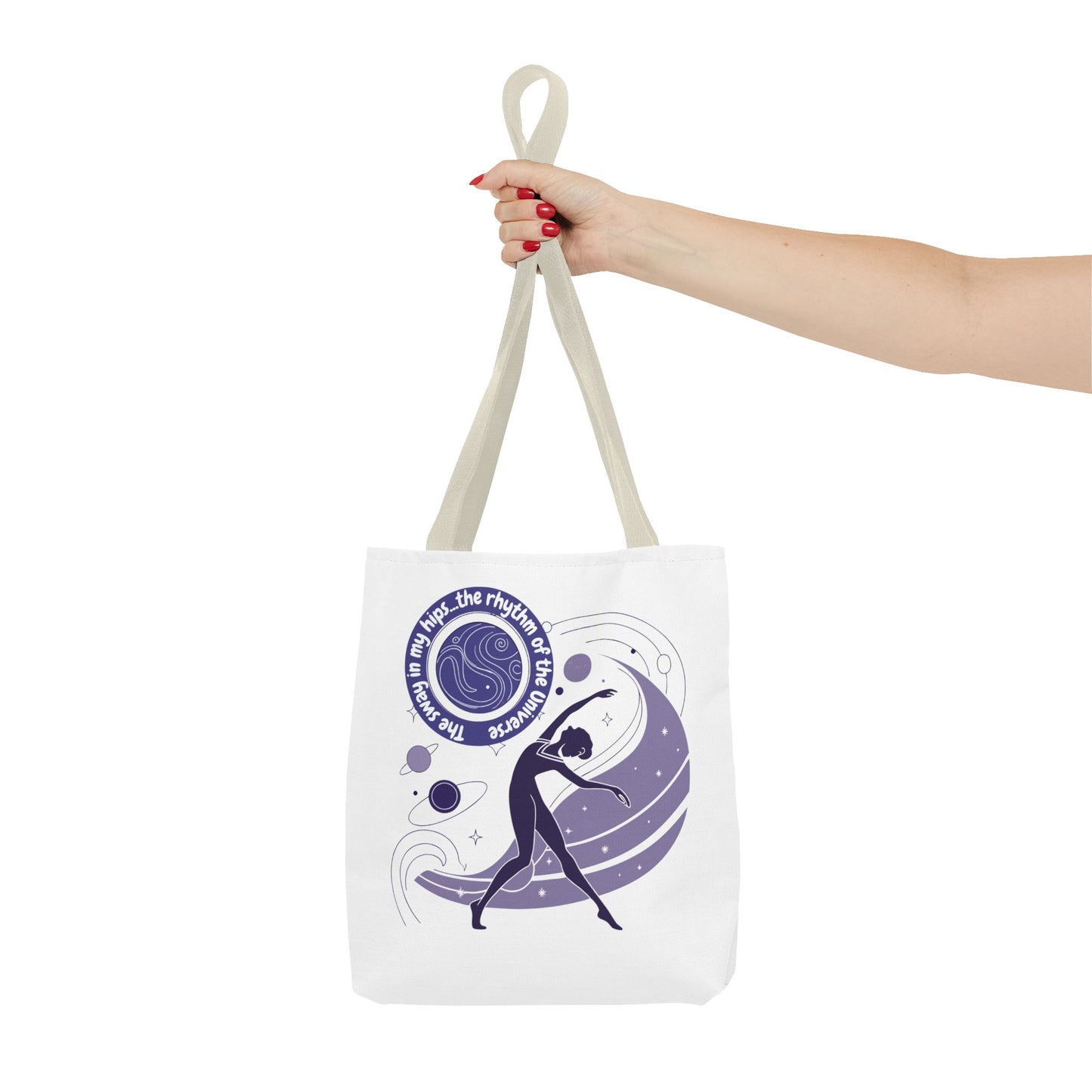 Inspirational Dance Tote Bag - "I Am Flow, The Rhythm of the Universe"