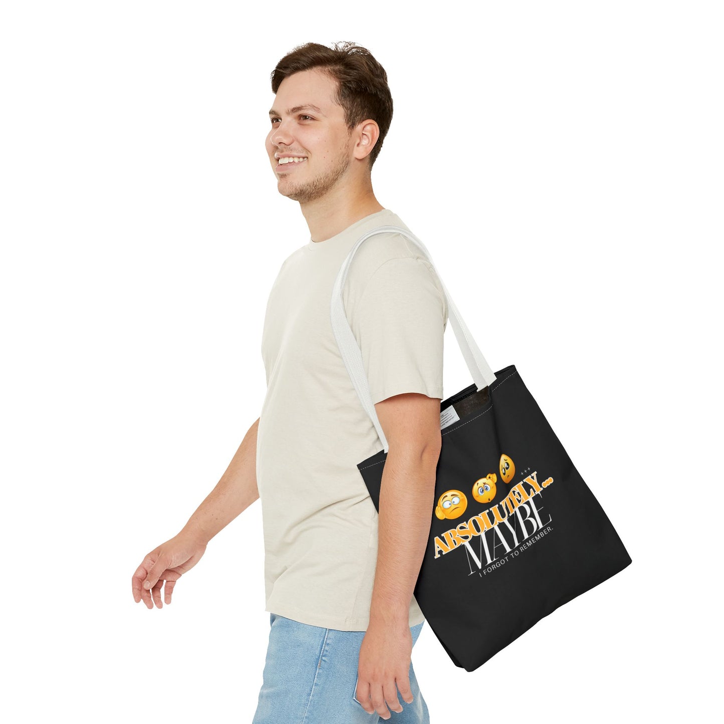 Funny Emoji Tote Bag - 'Absolutely Maybe' - Perfect for Everyday Use & Gifts