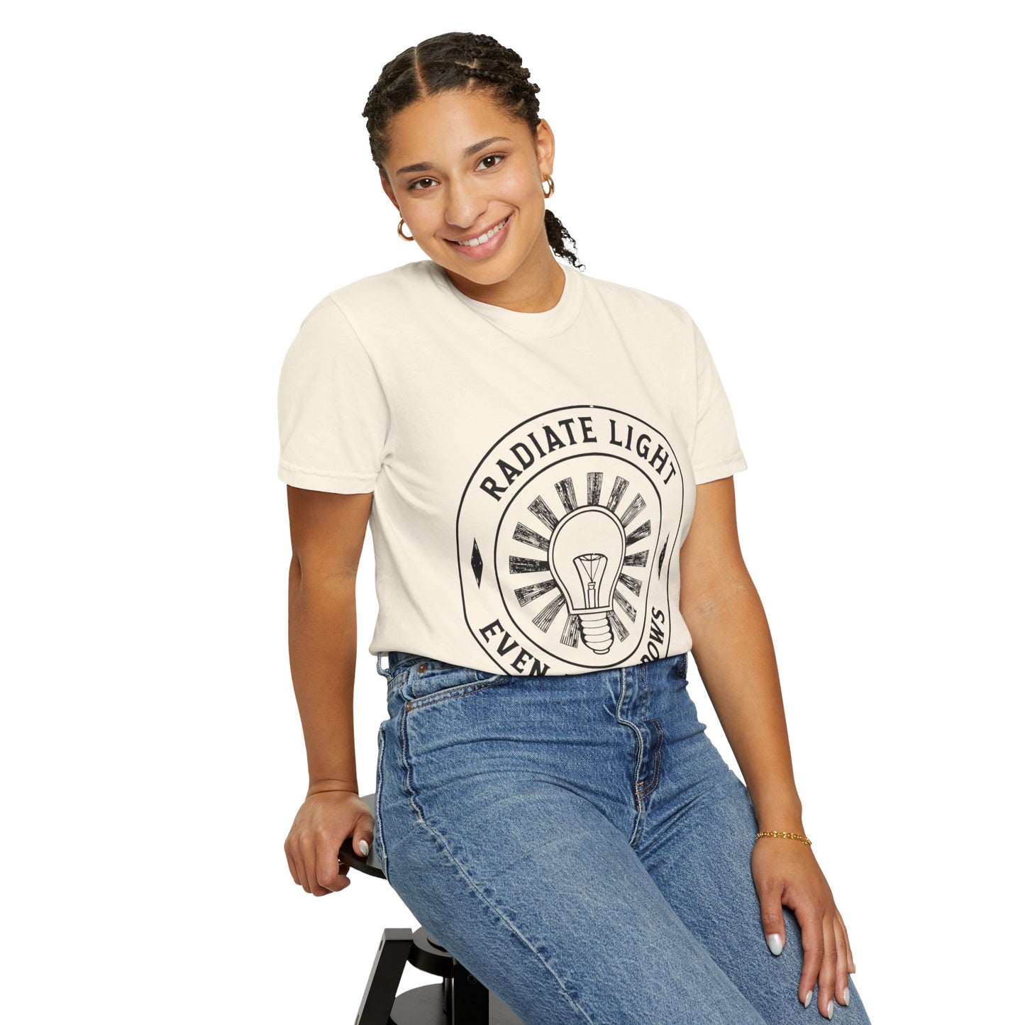 Radiate Light Unisex Garment-Dyed T-Shirt - Inspirational Graphic Tee