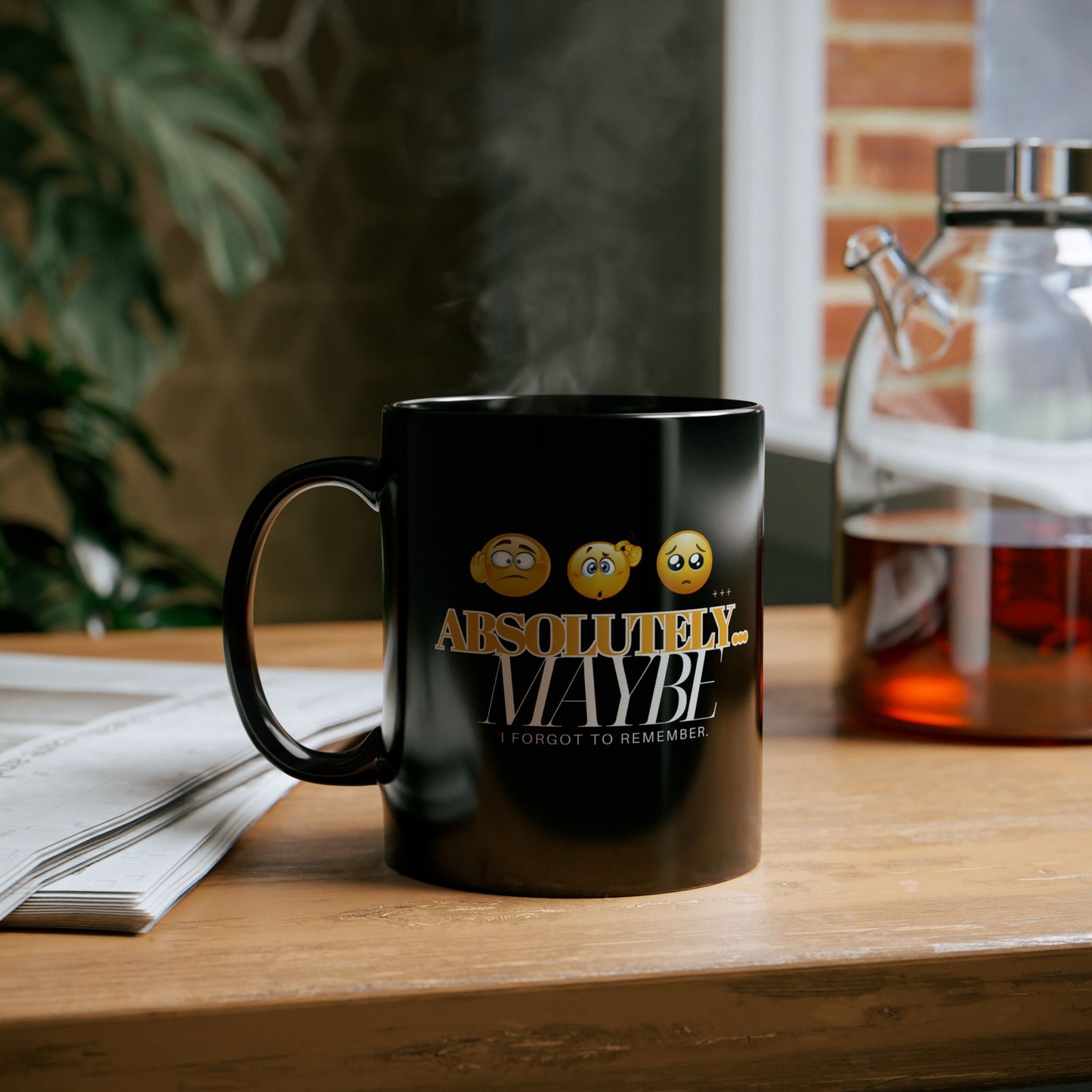 Absolutely Maybe Black Mug - Funny Gift for Coffee Lovers | 11oz & 15oz