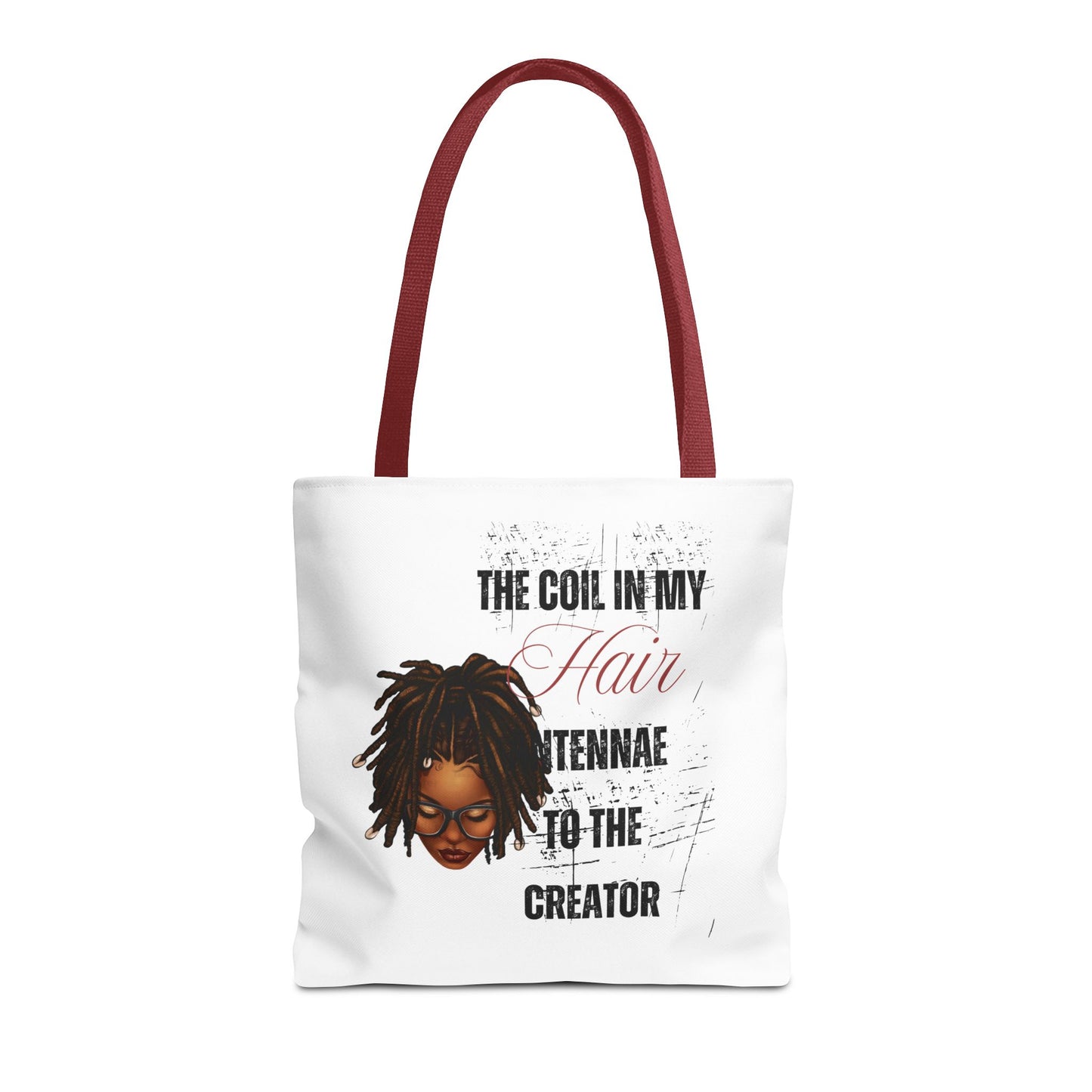 Empowering Black Hair Tote Bag - 'The Coil in My Hair' Design