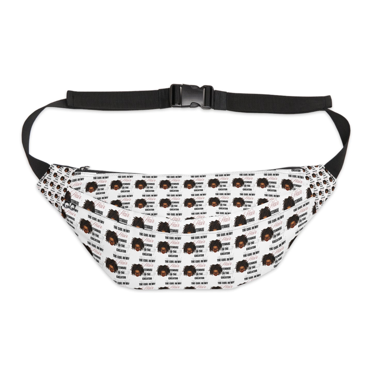 Trendy Large Fanny Pack with Afro Graphic - Perfect for Festivals and Everyday Use