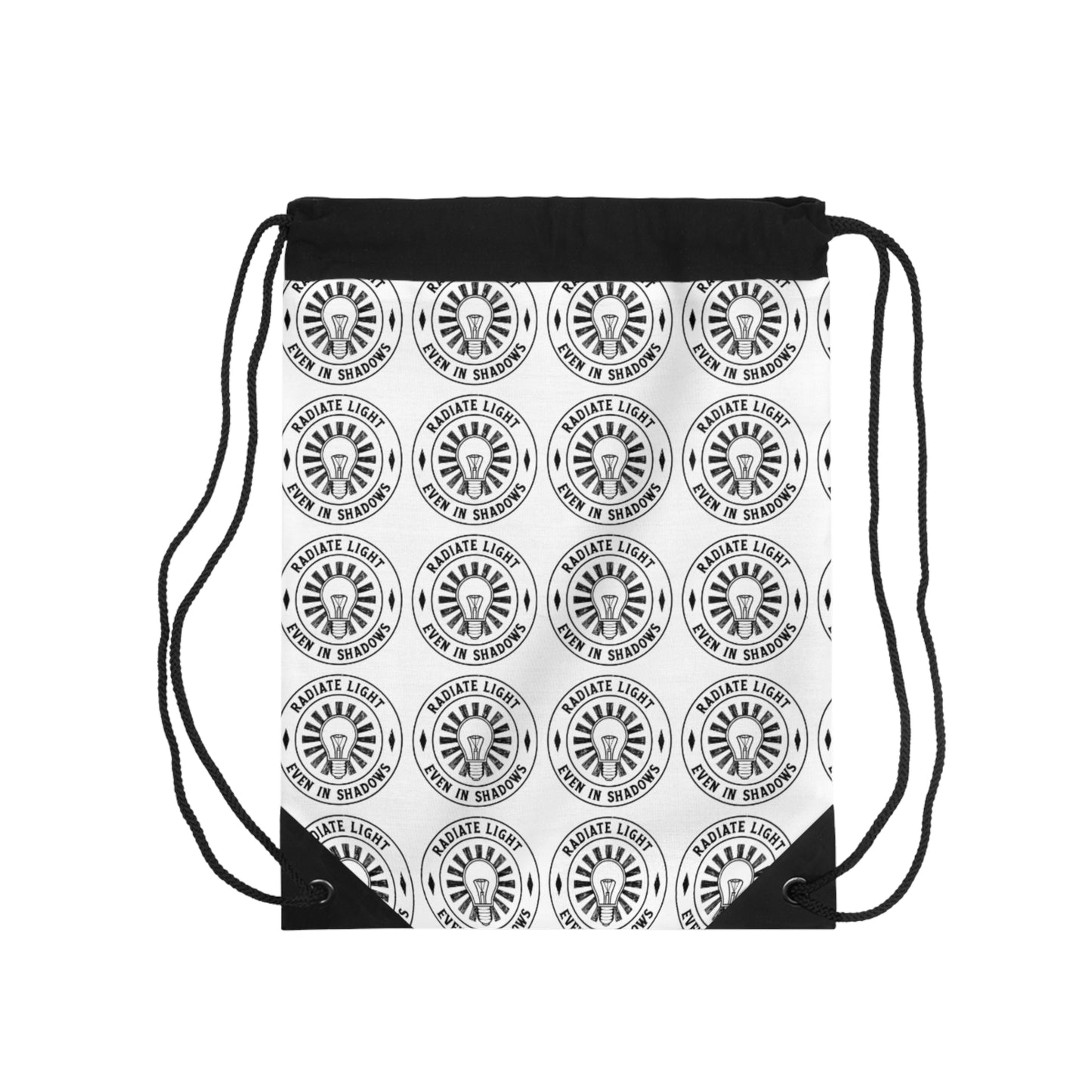 Custom Drawstring Bag with Stylish Monochrome Logo | Perfect for Gym, Travel, and Everyday Use