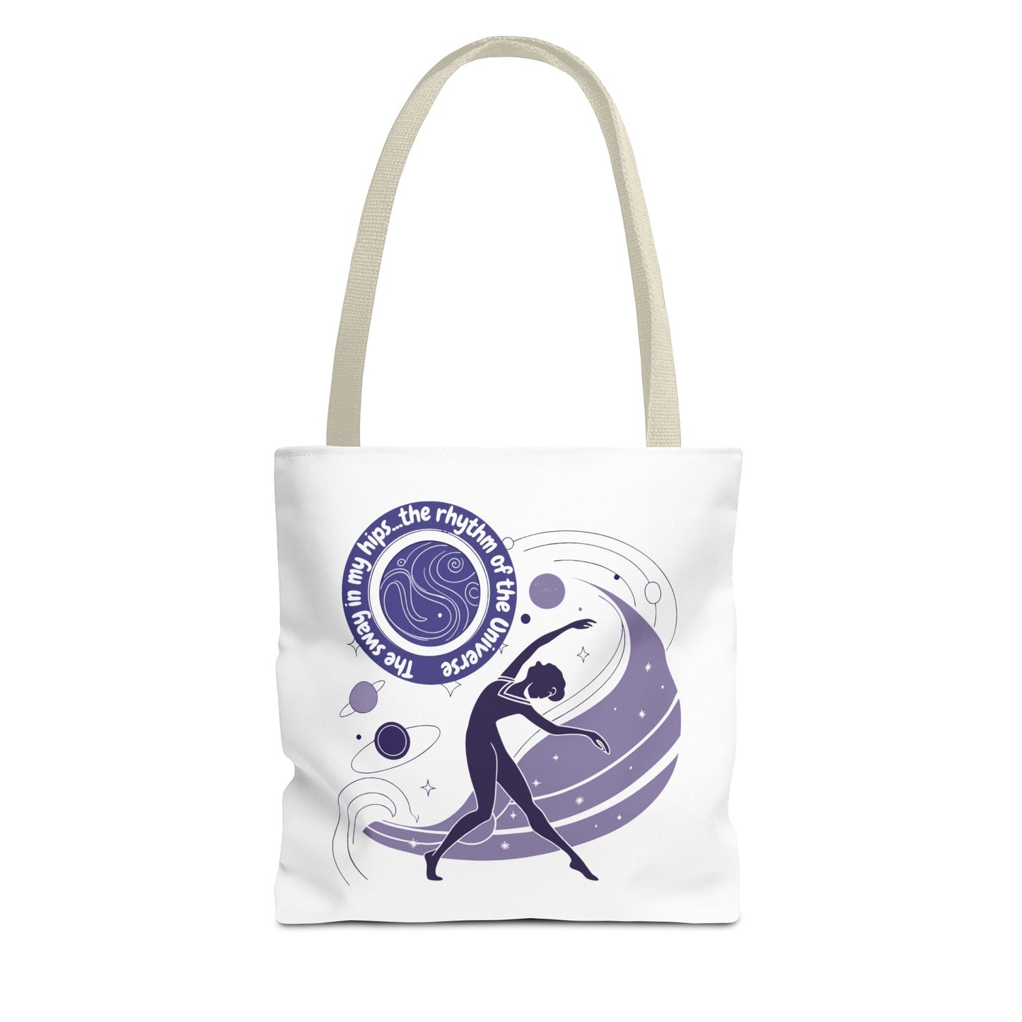 Cosmic Dance Tote Bag – Inspirational Art for Yoga Lovers