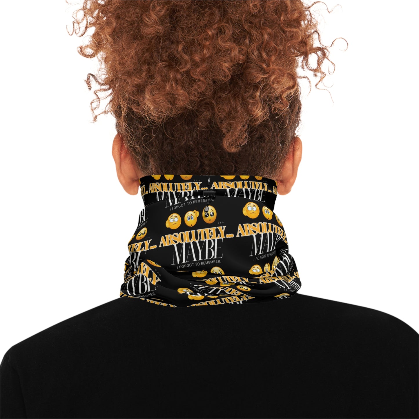 Fun Winter Neck Gaiter with Drawstring - Stylish Warmth for Outdoor Adventures
