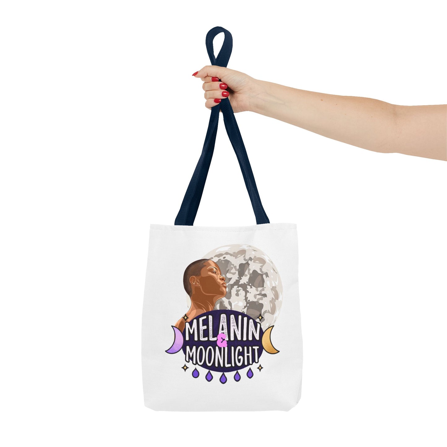 Melanin & Moonlight Inspirational Tote Bag – Perfect for Everyday Use and Celebrations