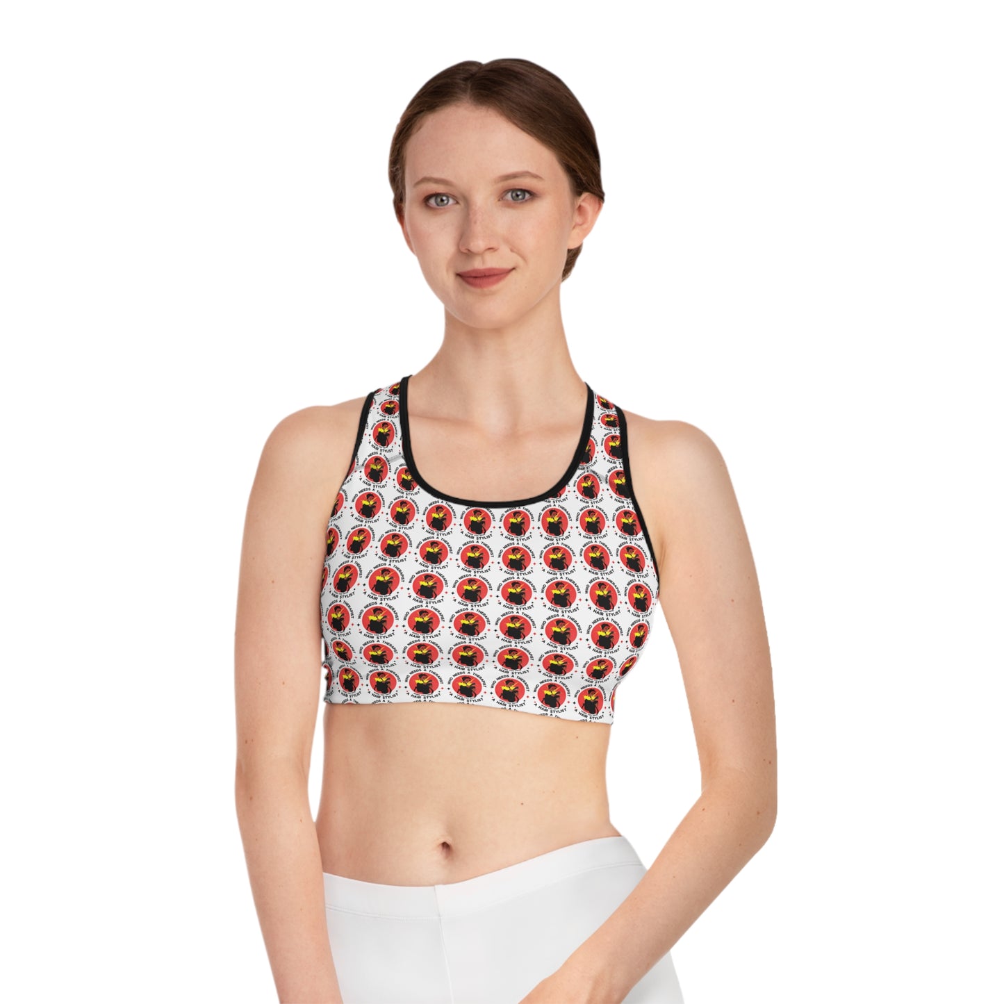 Eco-Friendly Sports Bra with Vibrant Graphic Print