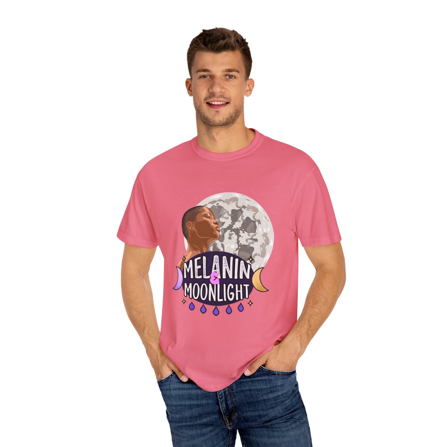 Melanin & Moonlight Unisex Garment-Dyed T-Shirt - Celebrate Cultural Heritage