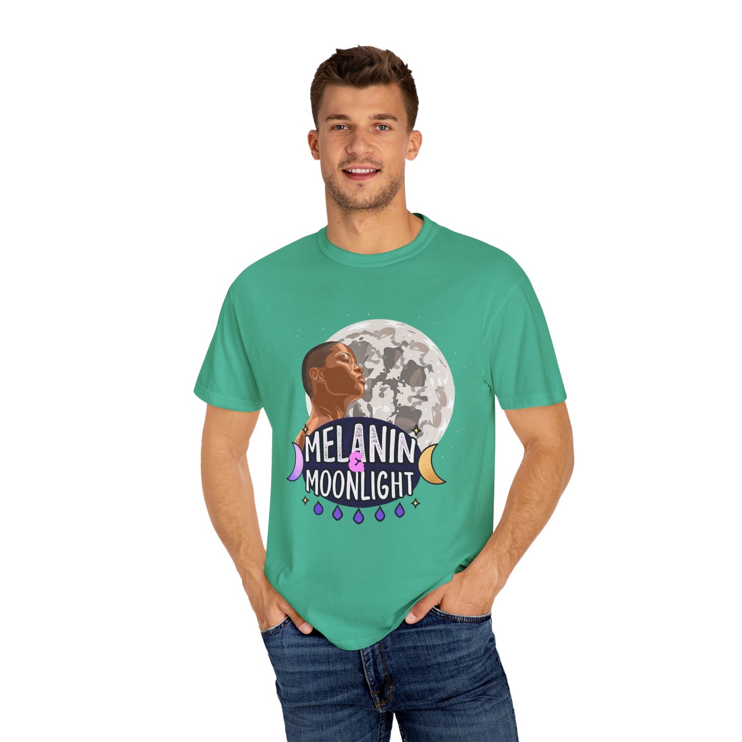 Melanin & Moonlight Unisex Garment-Dyed T-Shirt - Celebrate Cultural Heritage