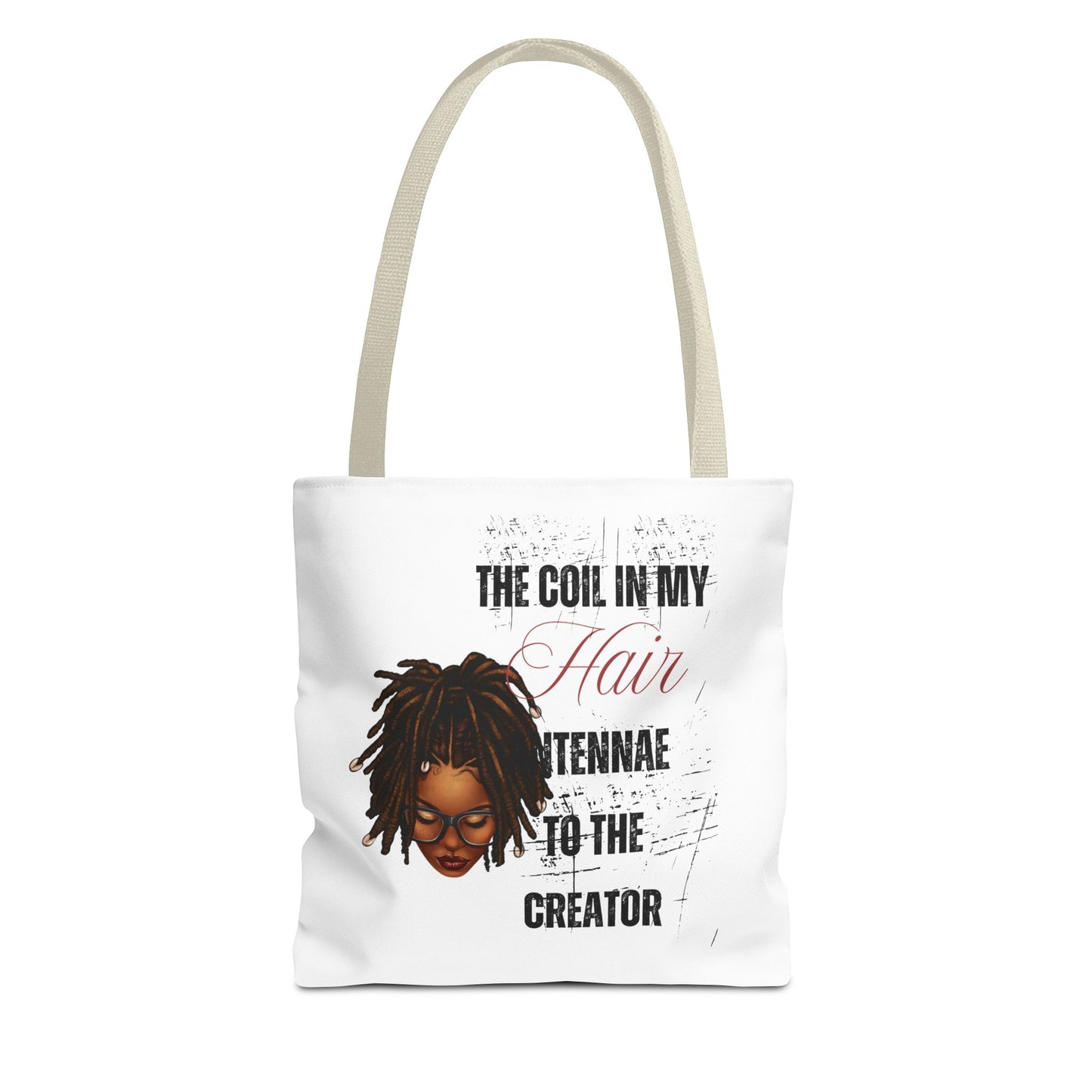 Empowering Black Hair Tote Bag - 'The Coil in My Hair' Design