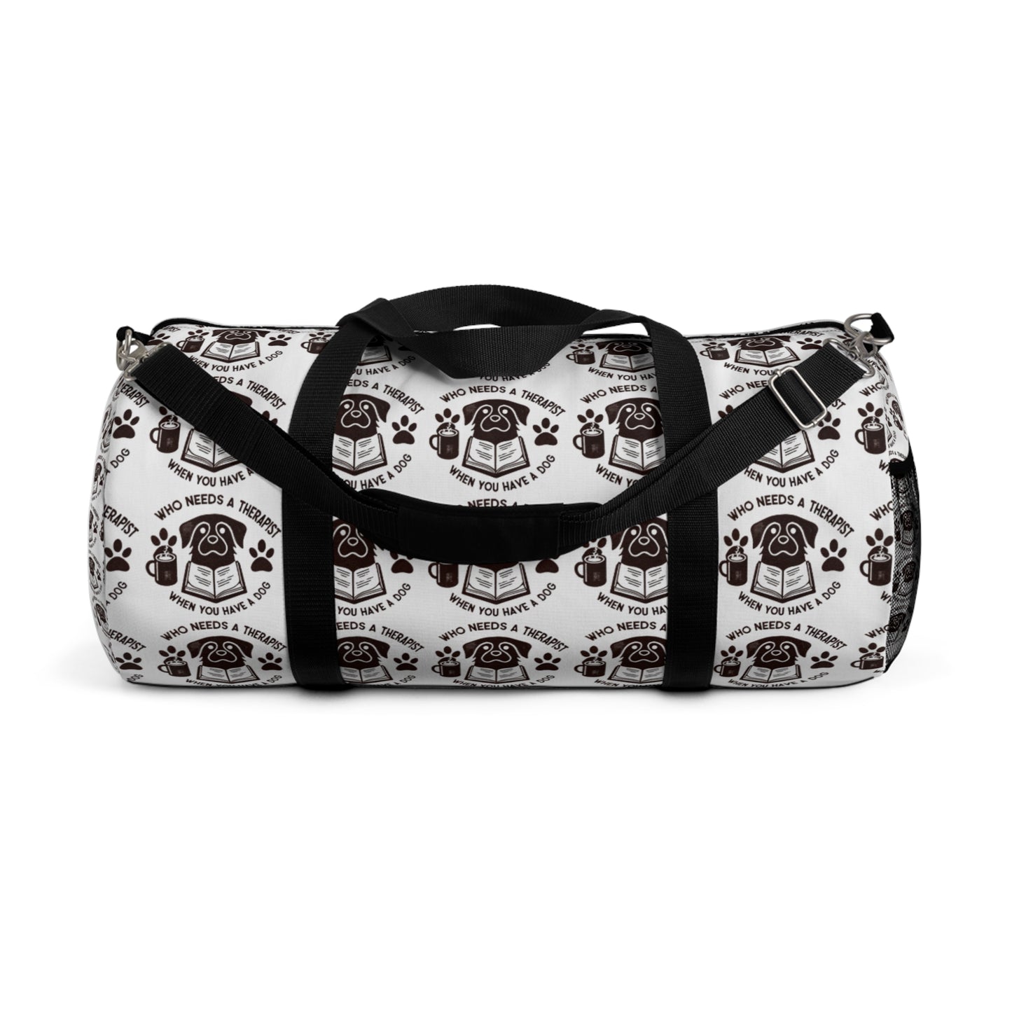 Funny Dog Lover Duffel Bag - 'Who Needs a Therapist?' Design