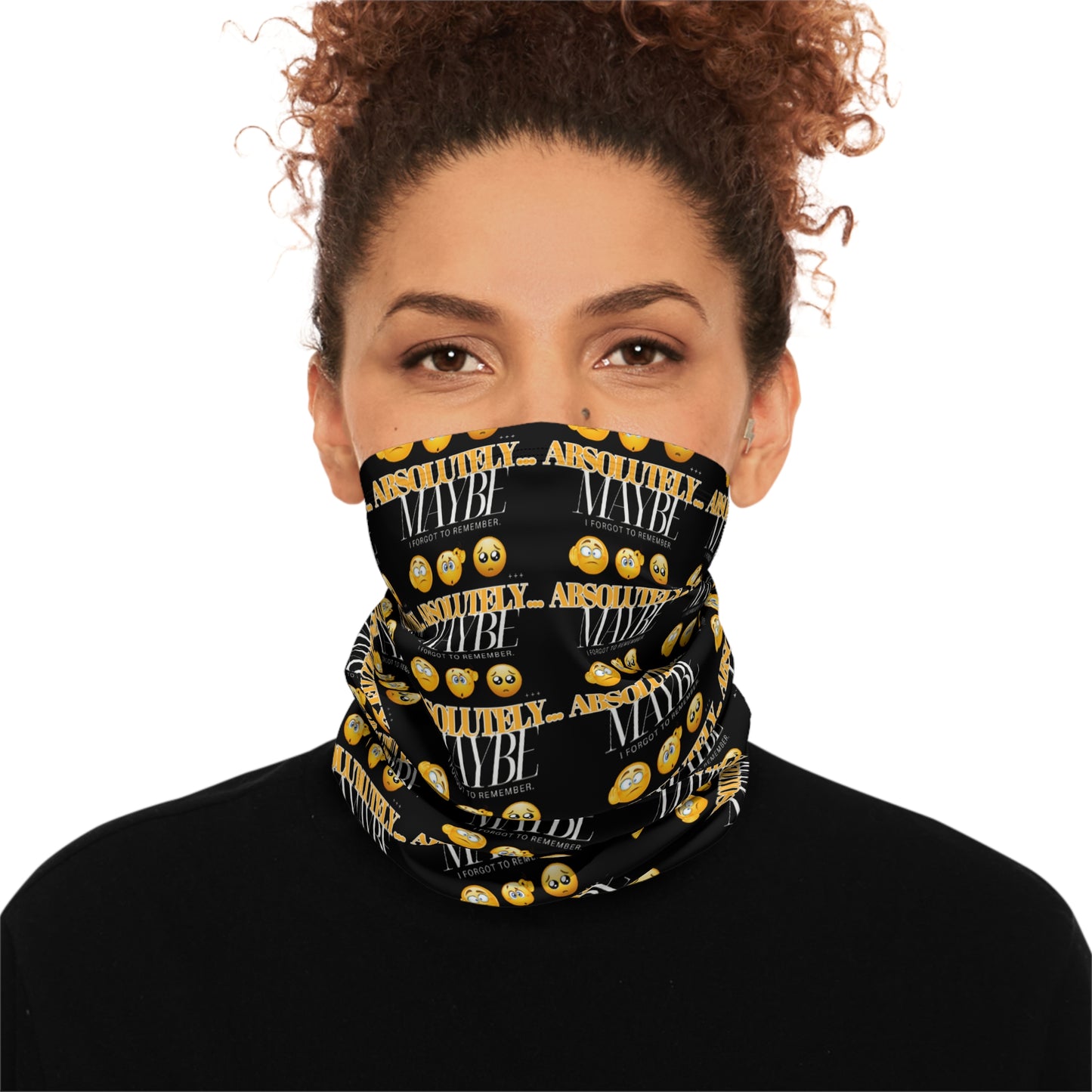 Fun Winter Neck Gaiter with Drawstring - Stylish Warmth for Outdoor Adventures