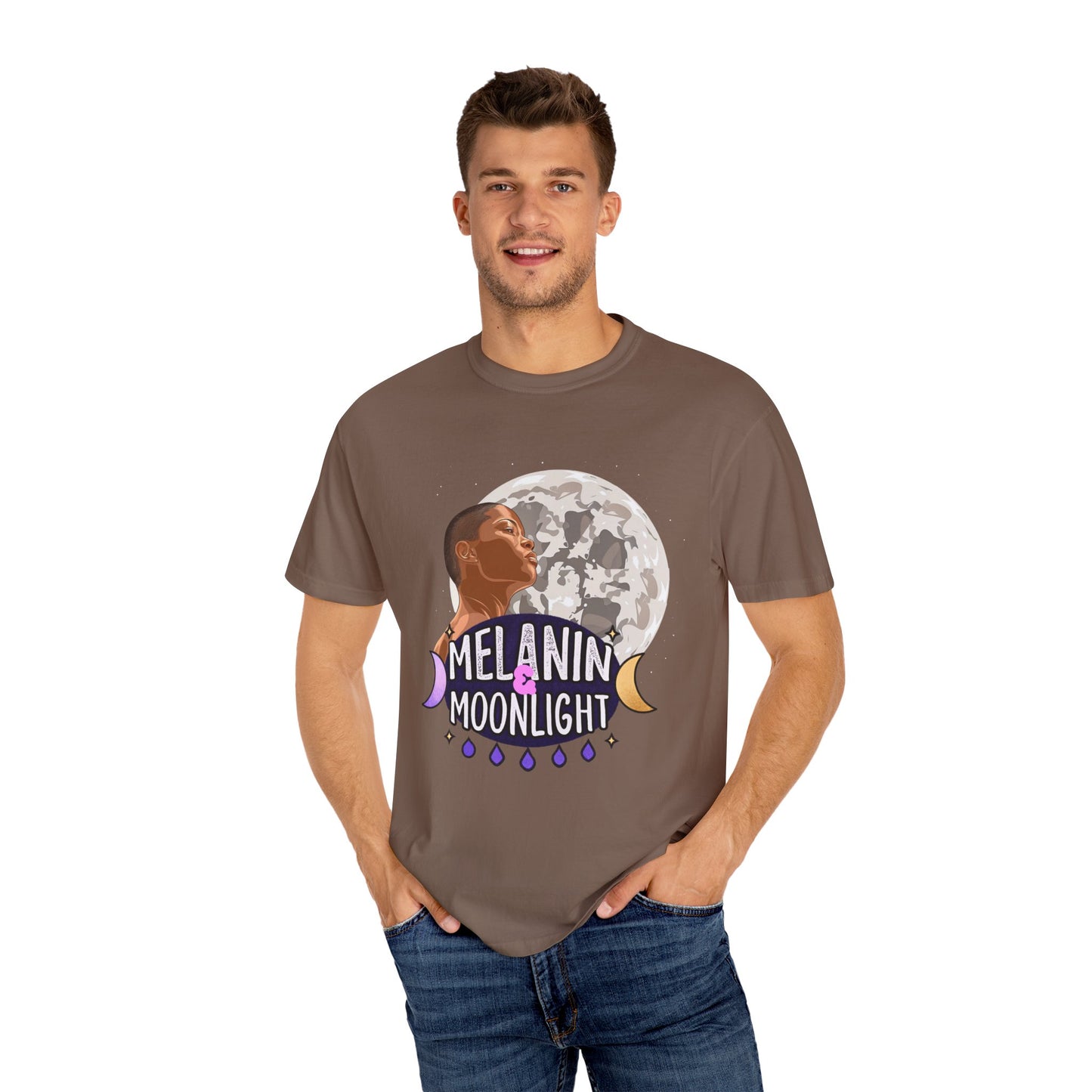 Melanin & Moonlight Unisex Garment-Dyed T-Shirt - Celebrate Cultural Heritage