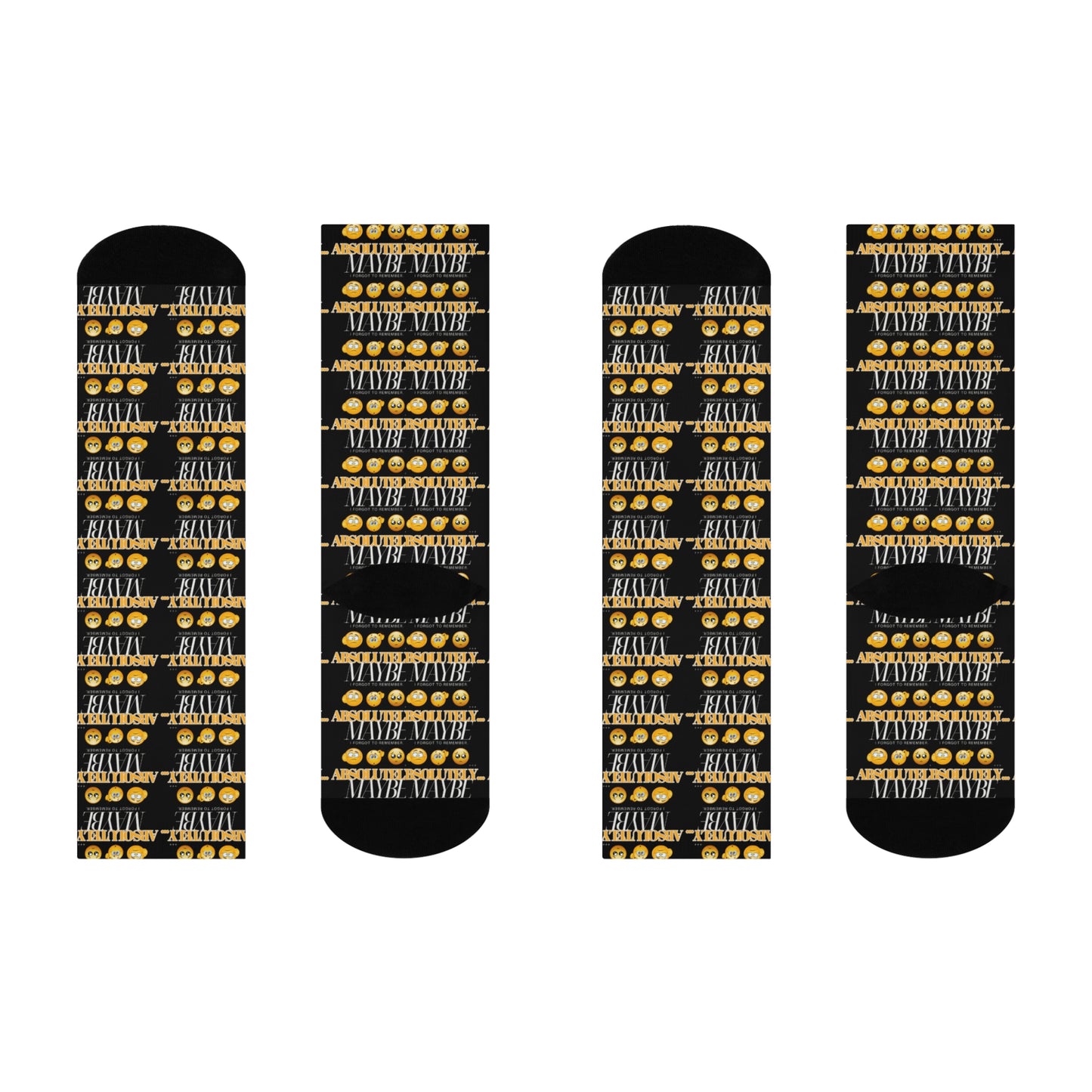 Mood-Boosting Cushioned Crew Socks - Fun Design for Everyday Comfort