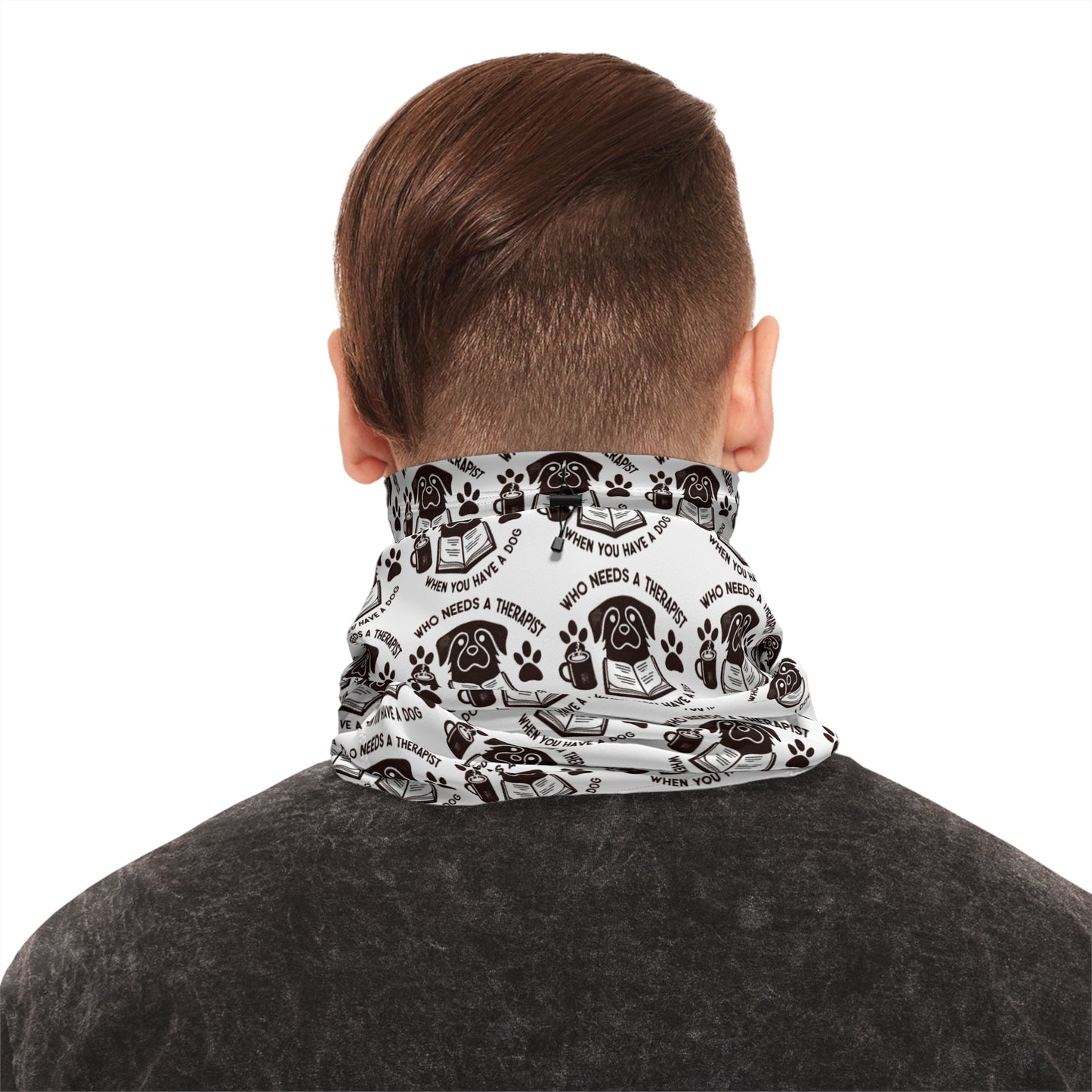 Cozy Pet Lover's Neck Gaiter with Drawstring - Perfect for Winter Adventures