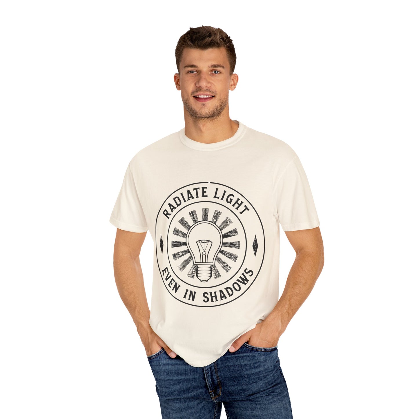 Radiate Light Unisex Garment-Dyed T-Shirt - Inspirational Graphic Tee