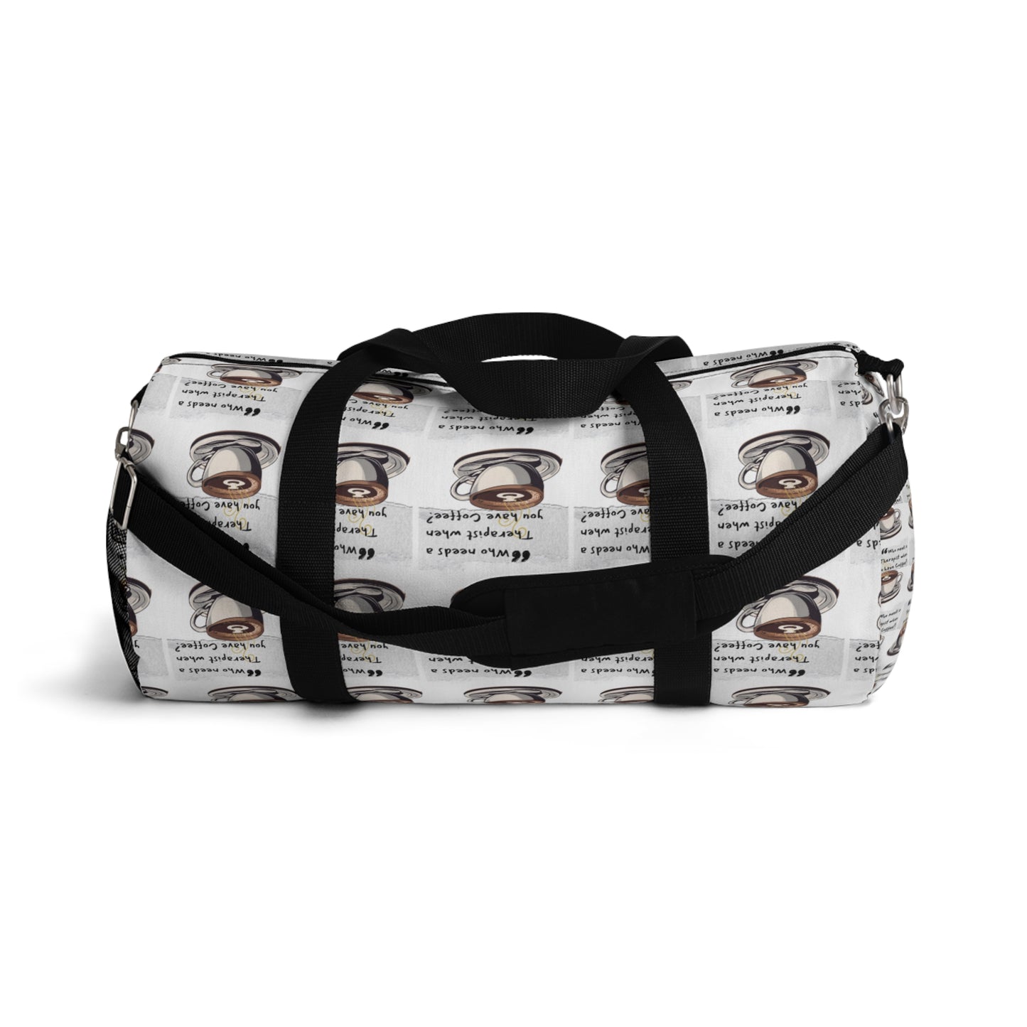 Coffee Lover's Duffel Bag - Perfect for Travel & Gym with Fun Quote