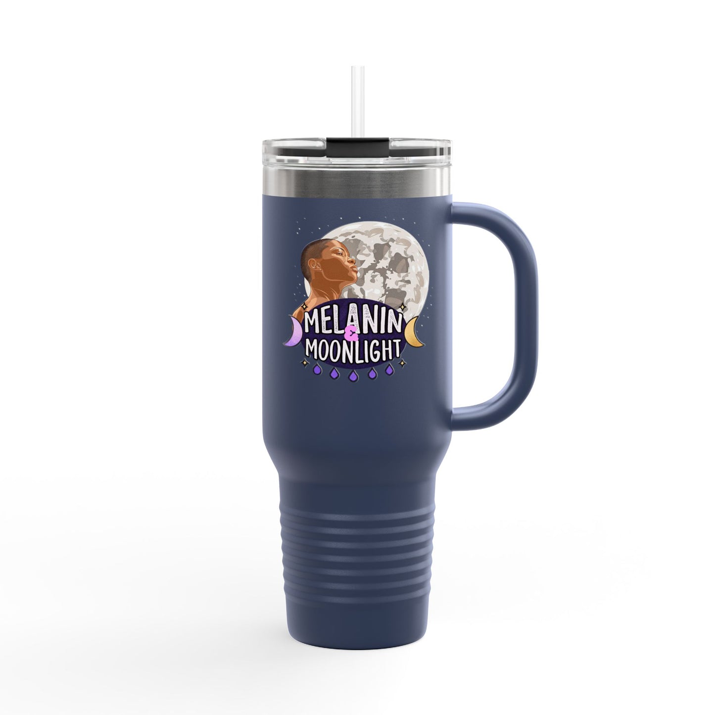 Personalized Insulated Travel Mug - 40oz Moonlight Design